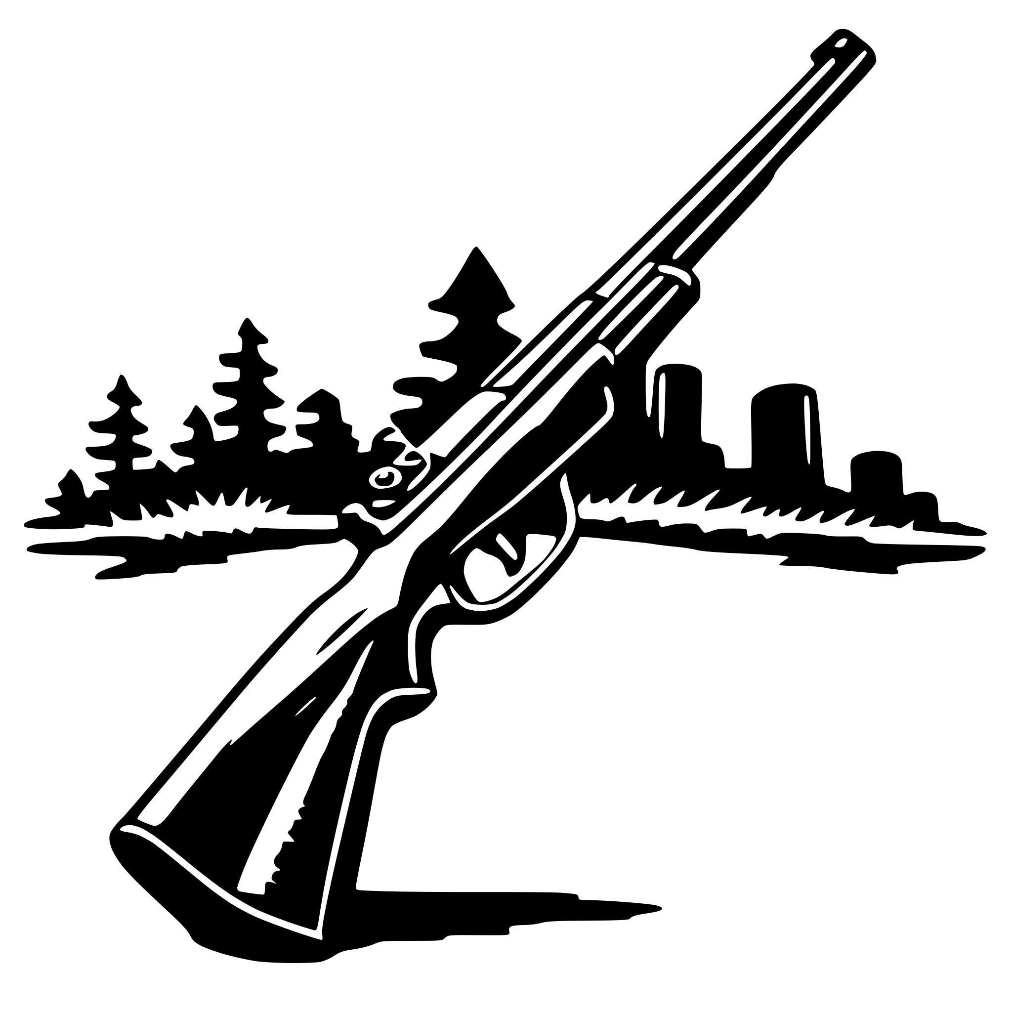 AI-generated SVG of a Trench shotgun