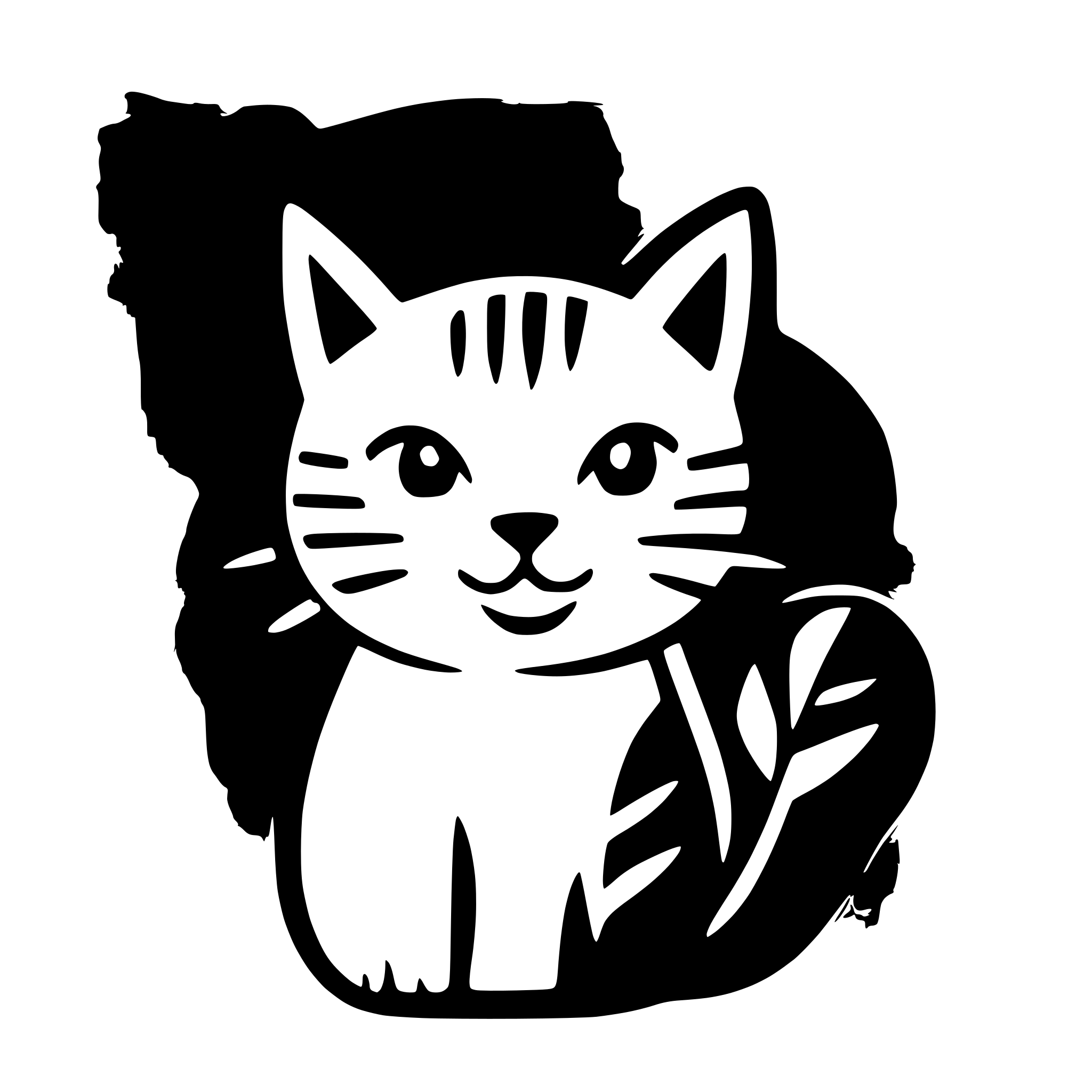 AI-generated SVG of 'a cat licking its feet'