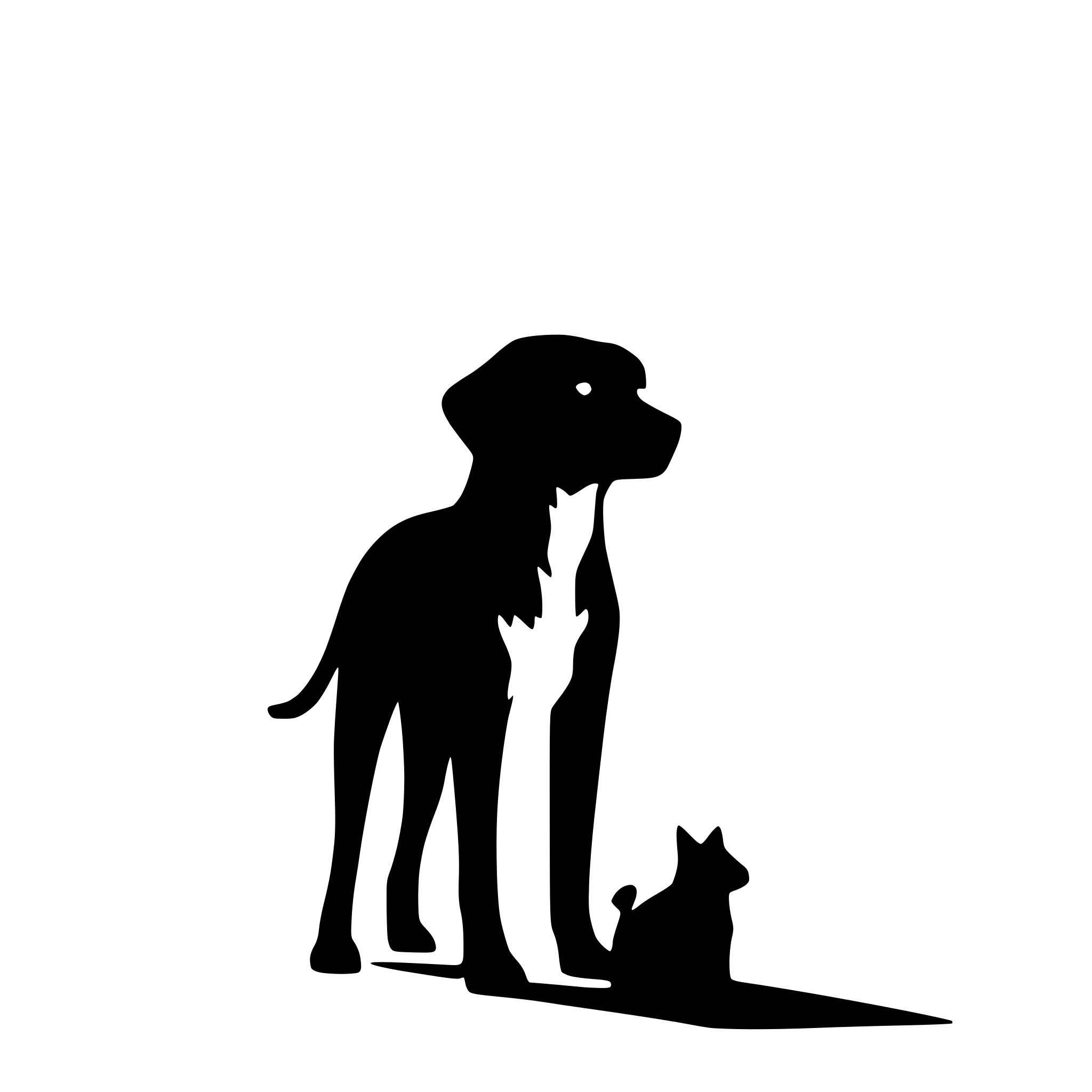 AI-generated SVG of 'dog  track'