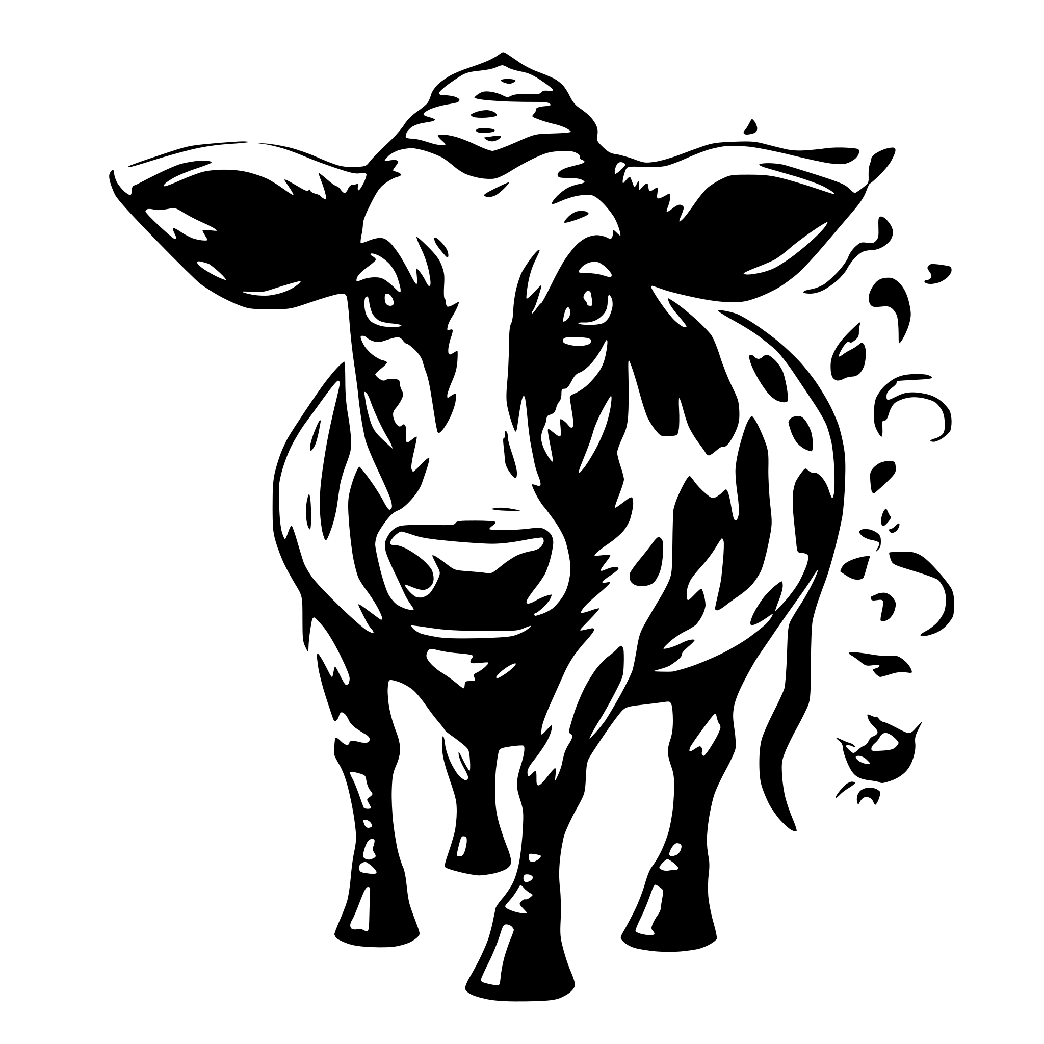 AI-generated SVG of a Cow and trishul