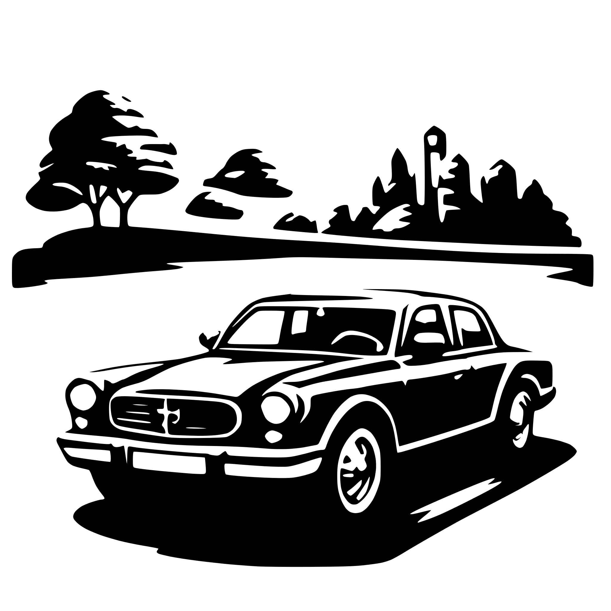 AI-generated SVG of 'a car'