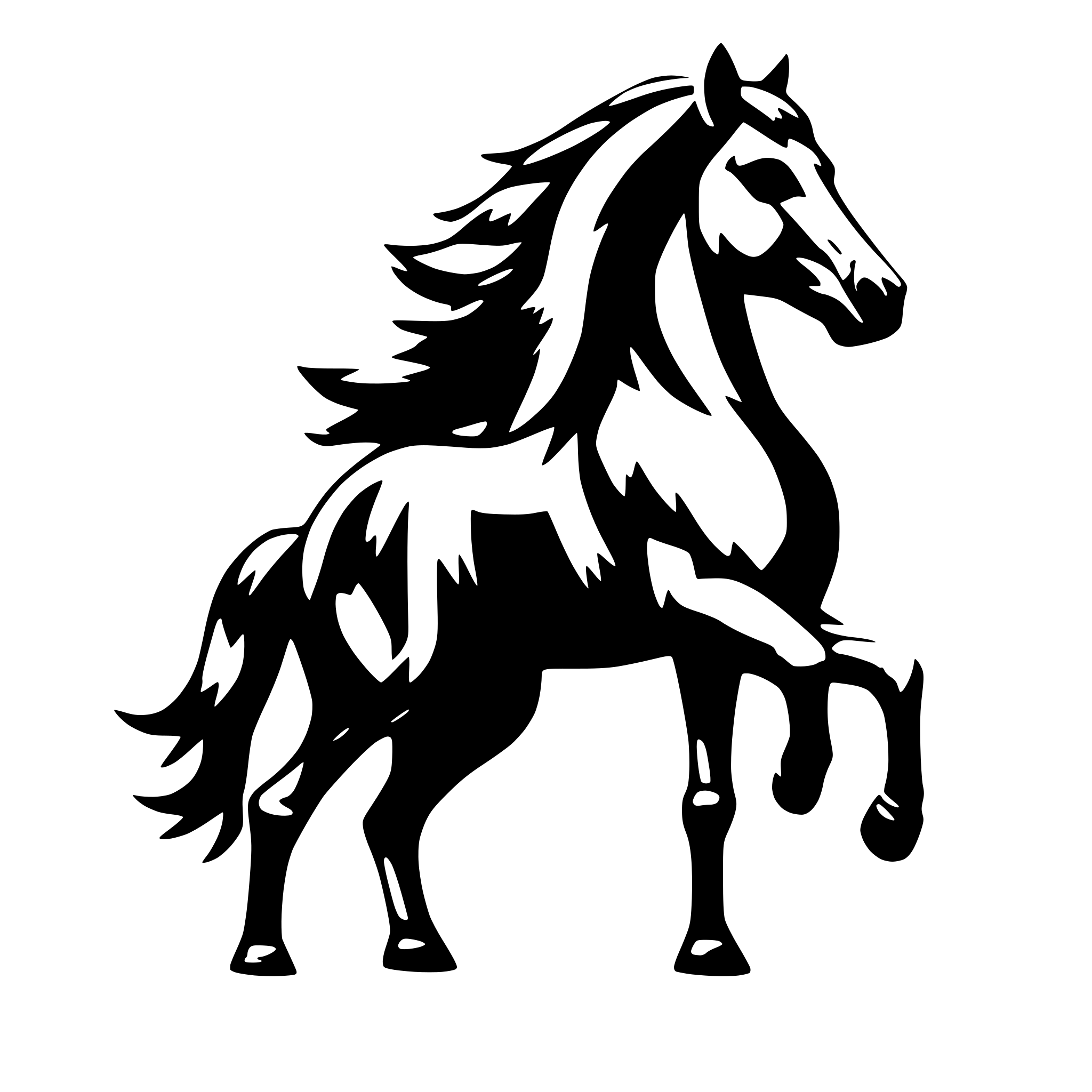 AI-generated SVG of 'filled horse siluette'