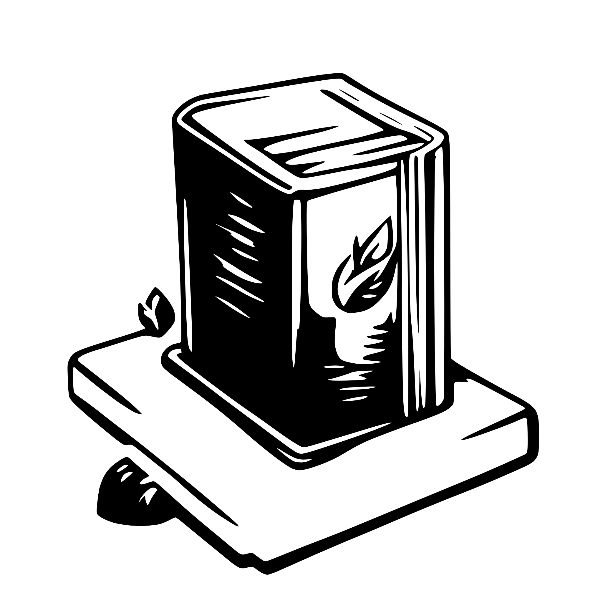 AI-generated SVG of a book
