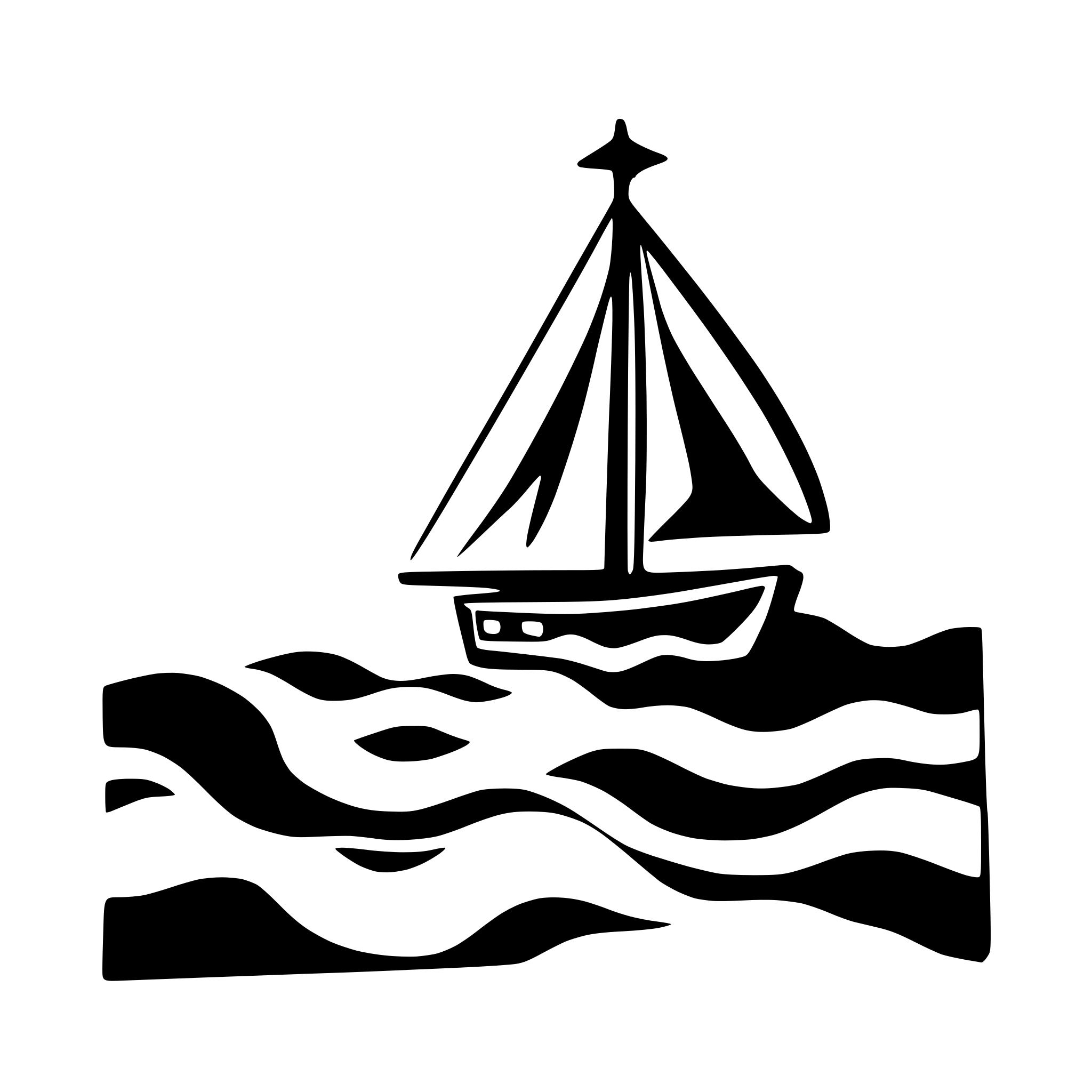 AI-generated SVG of a sailing ship on rough seas