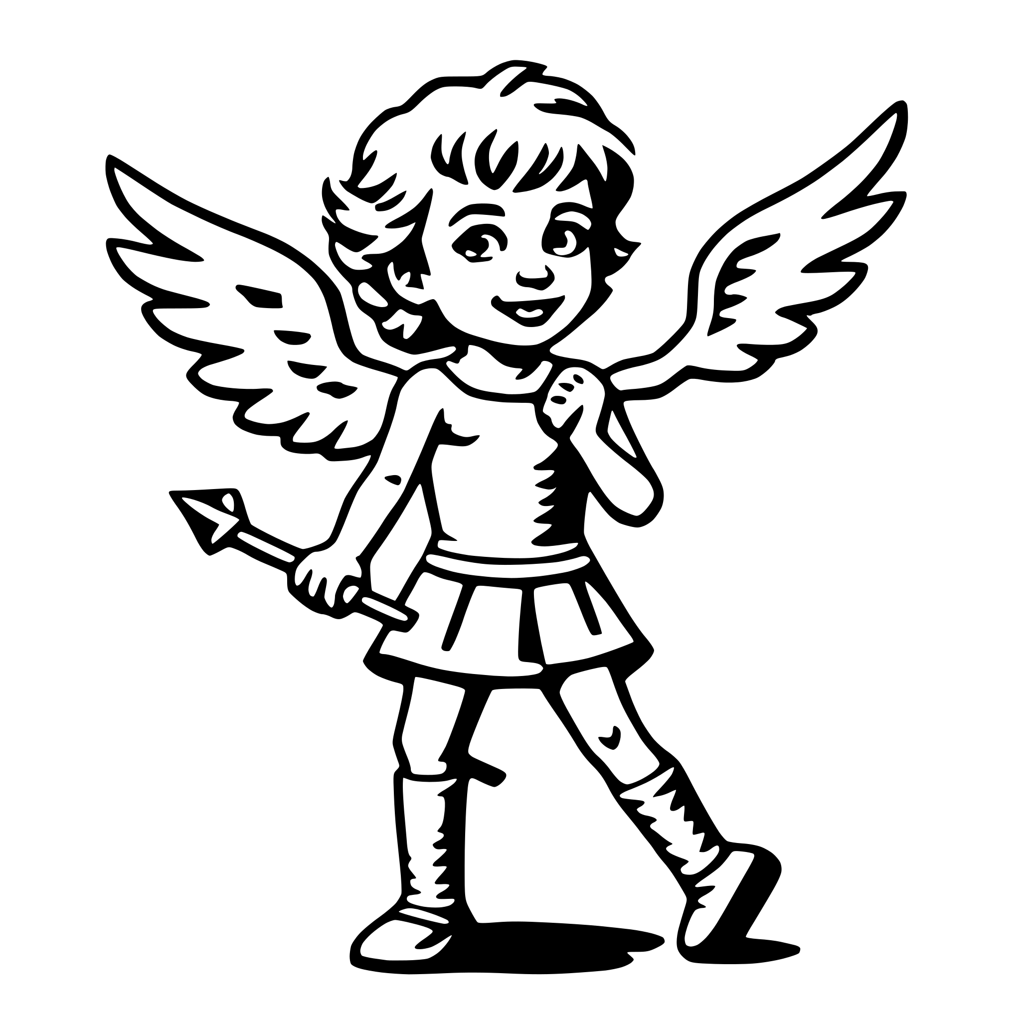 AI-generated SVG of a cupid