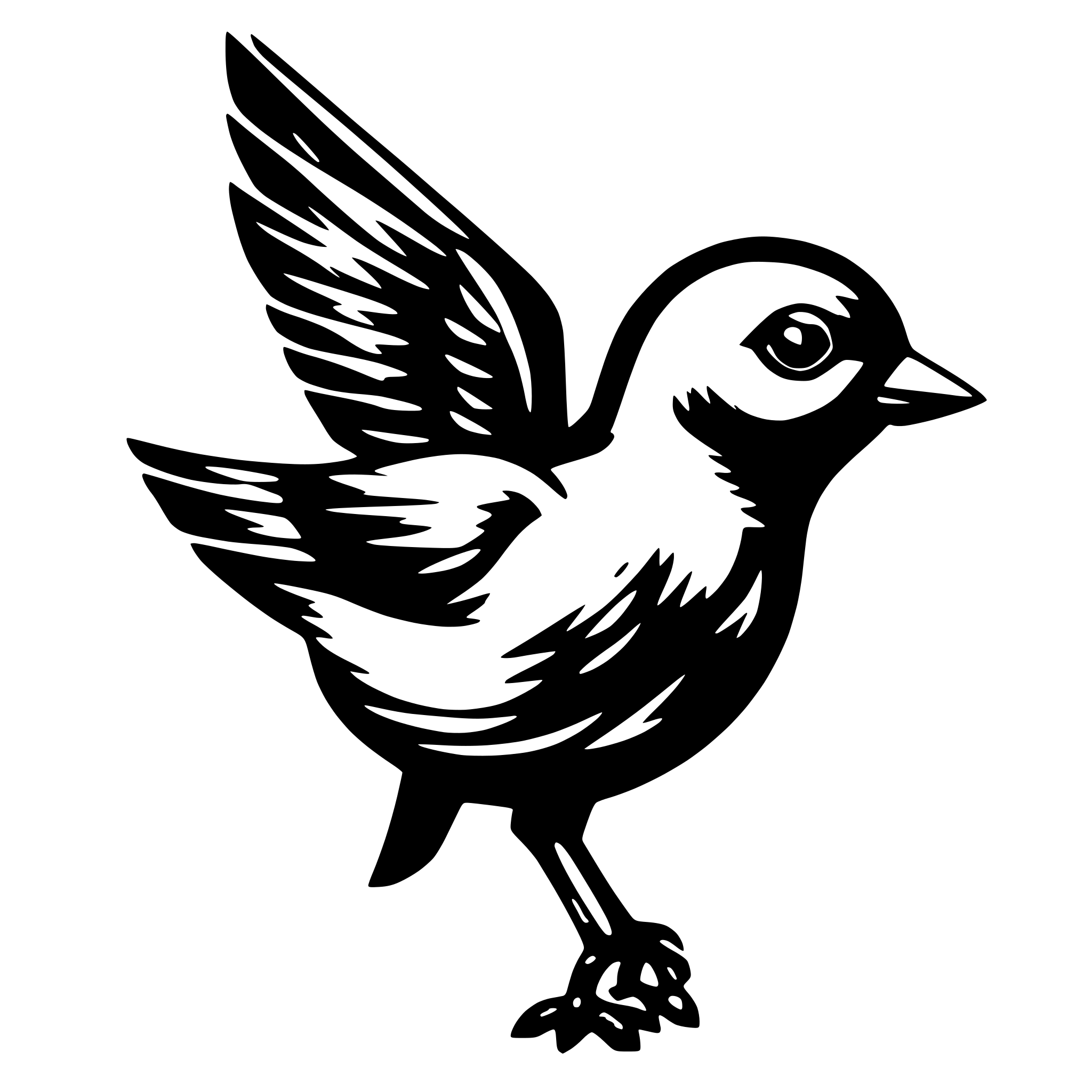 AI-generated SVG of a Bird in the shape of a heart