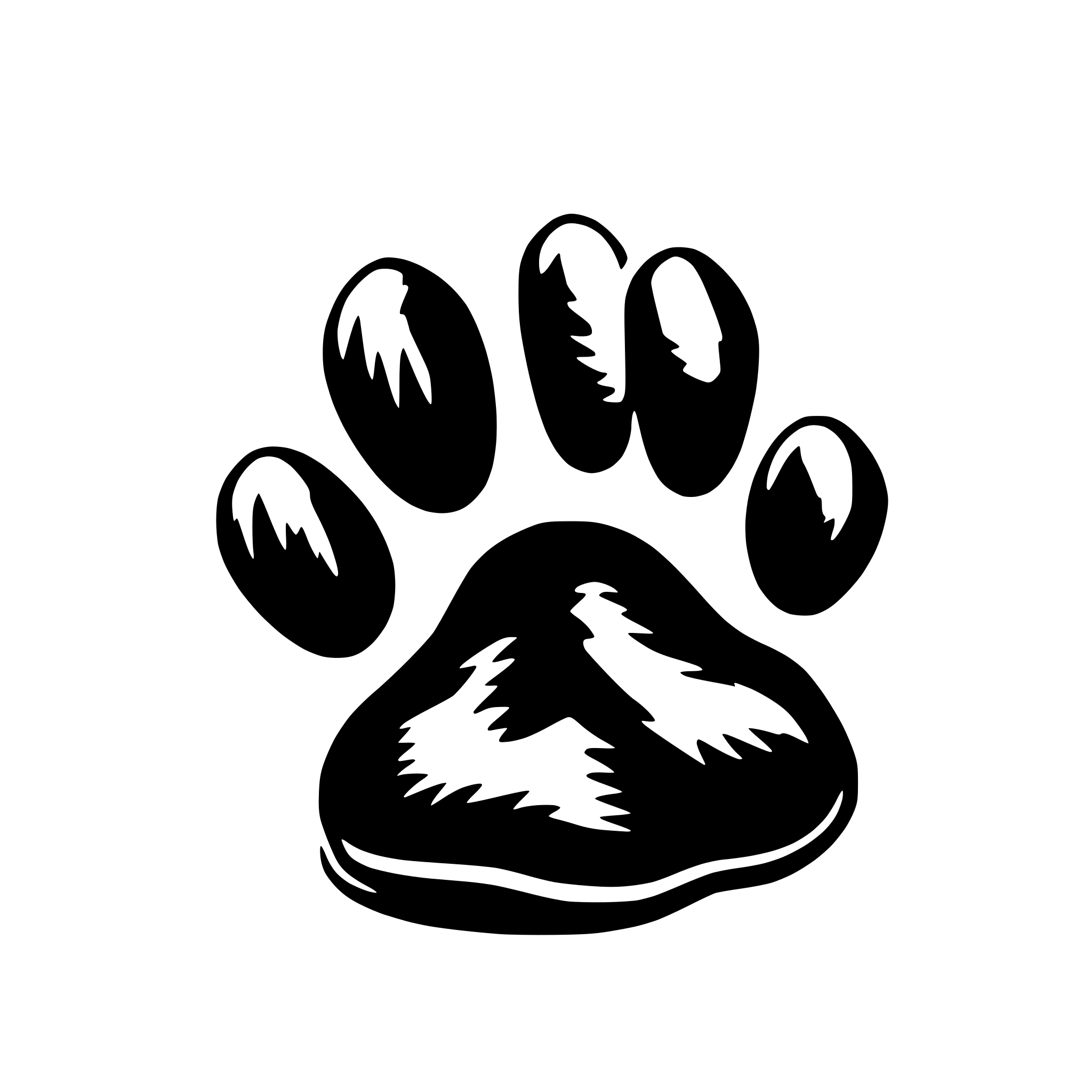 AI-generated SVG of a dog paw