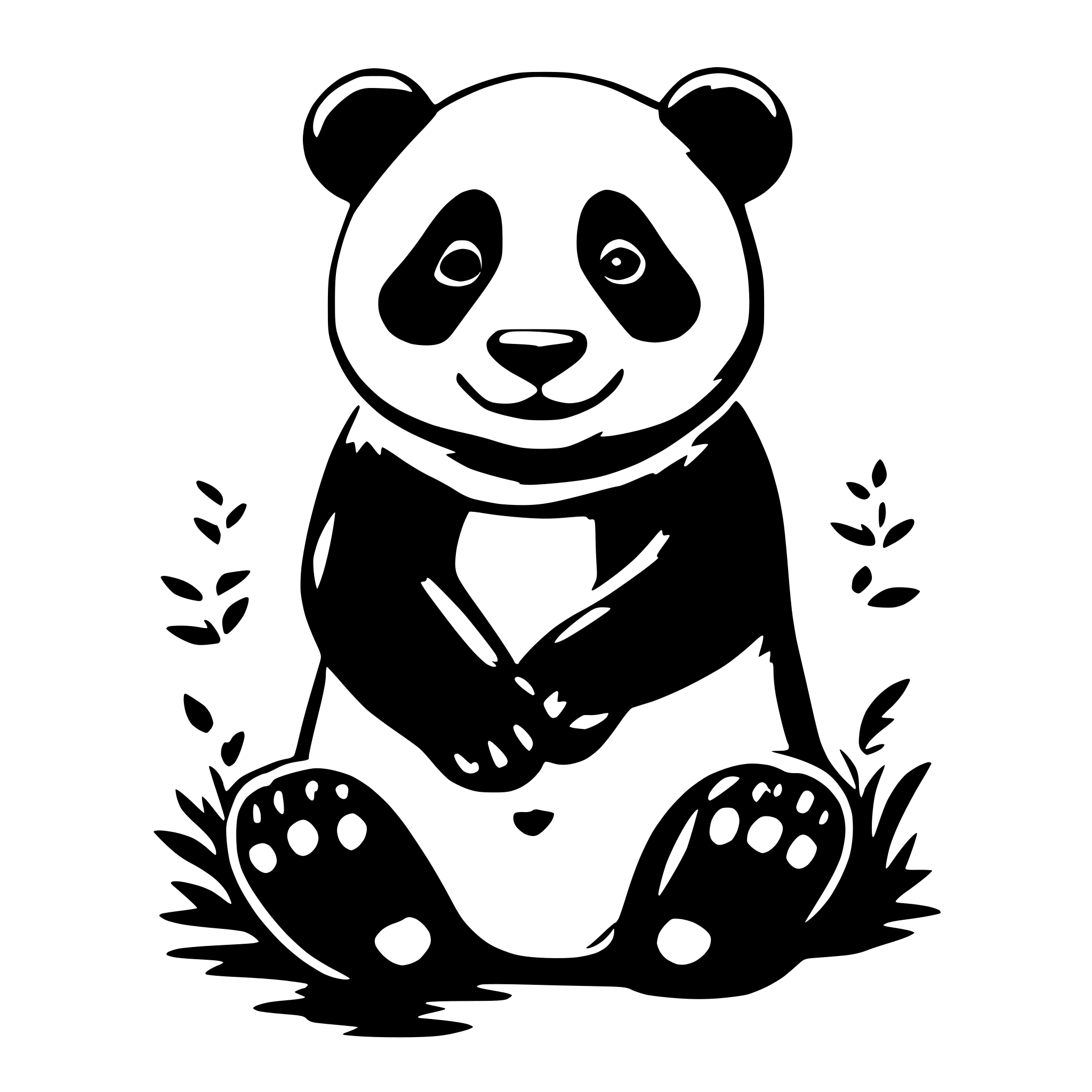 AI-generated SVG of 'a panda on its hands'