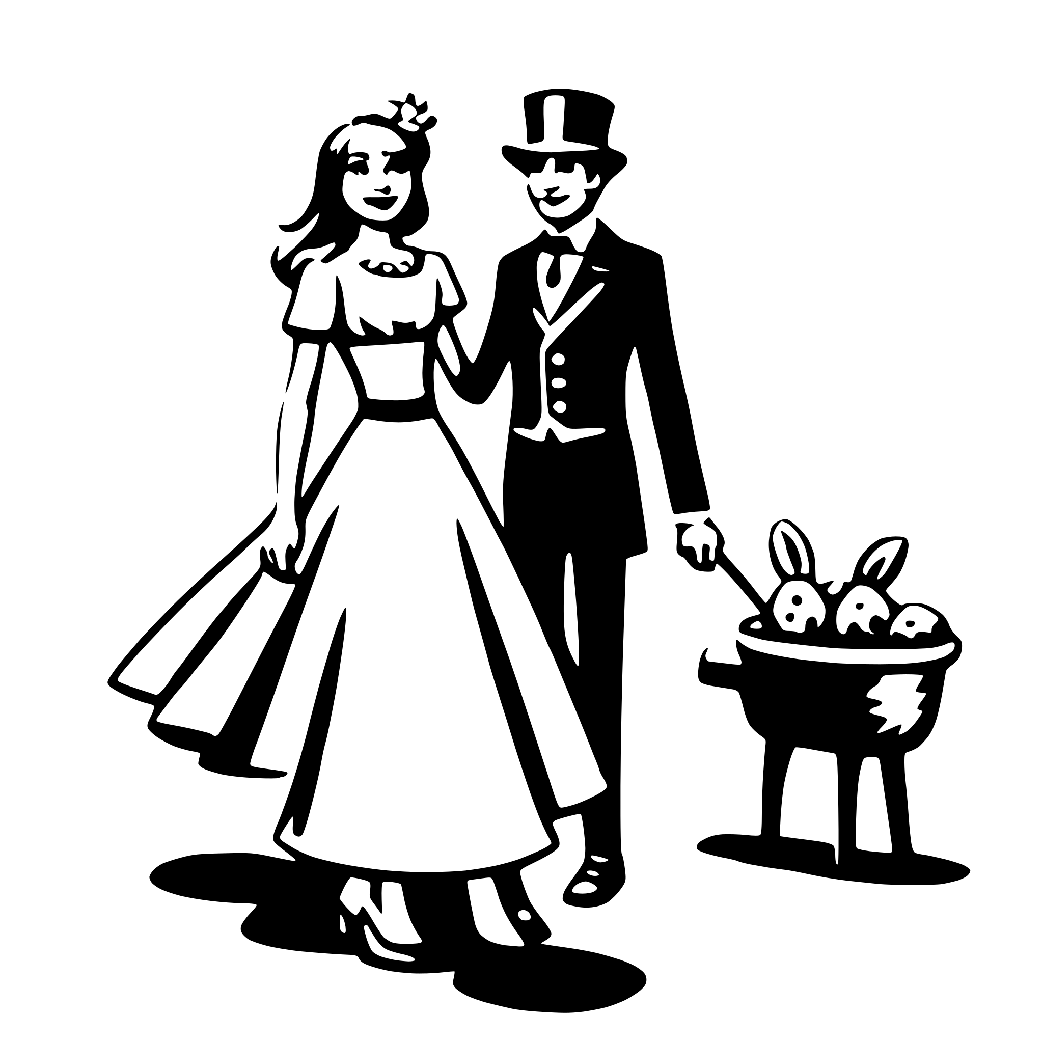 AI-generated SVG of 'easter parade'