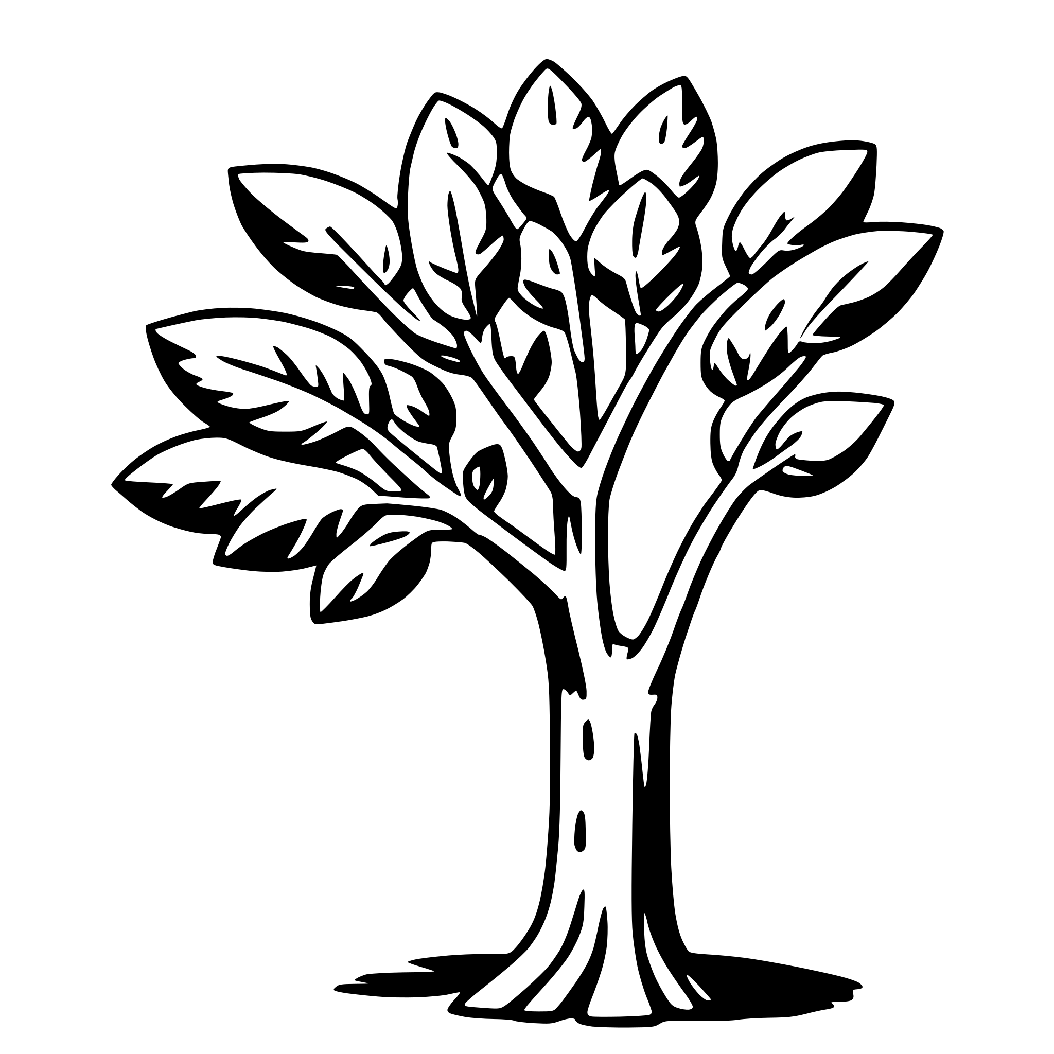 AI-generated SVG of a eucalyptus tree