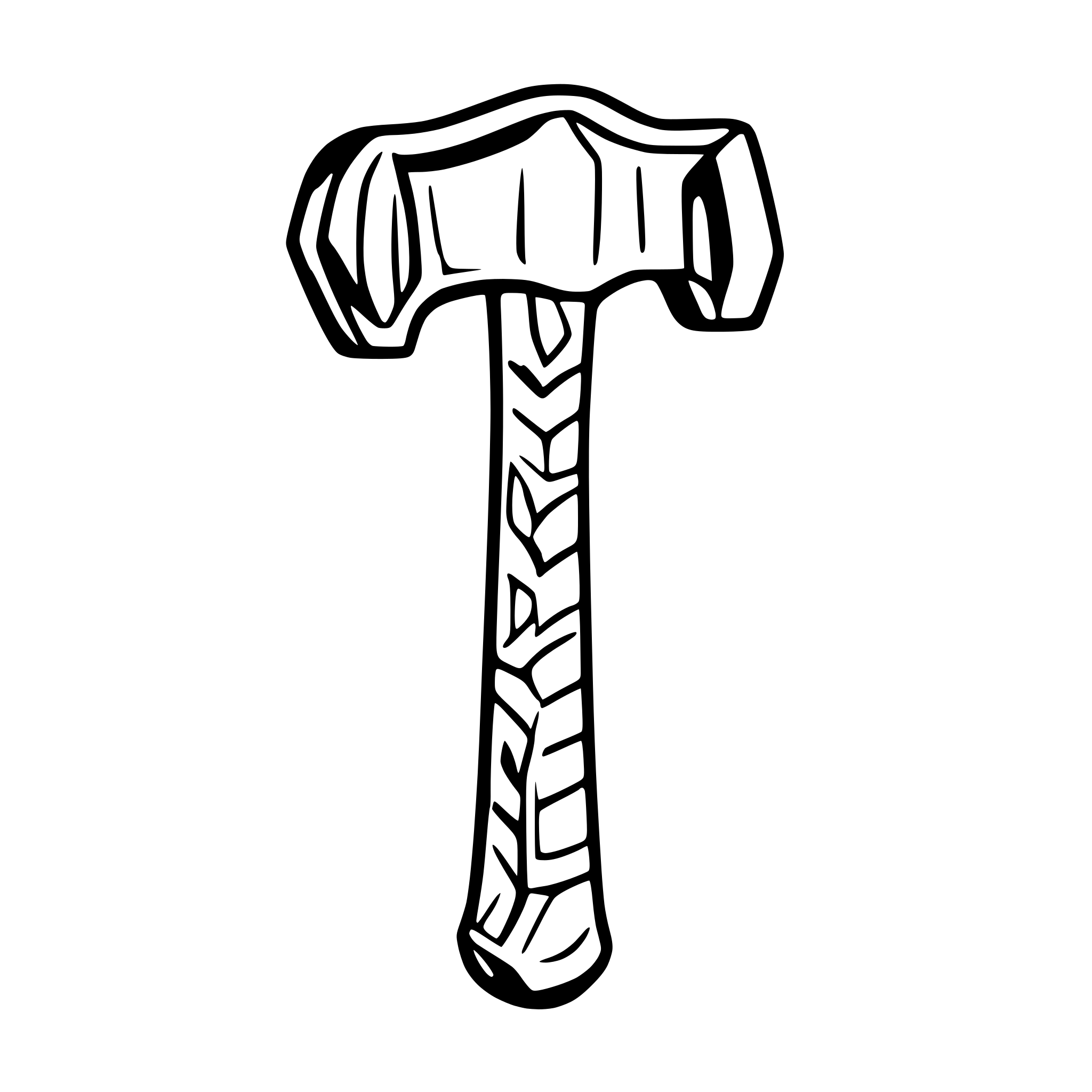 AI-generated SVG of a a hammer with symetrical celtic decoration AI-generated SVG of a a hammer with symetrical celtic decoration