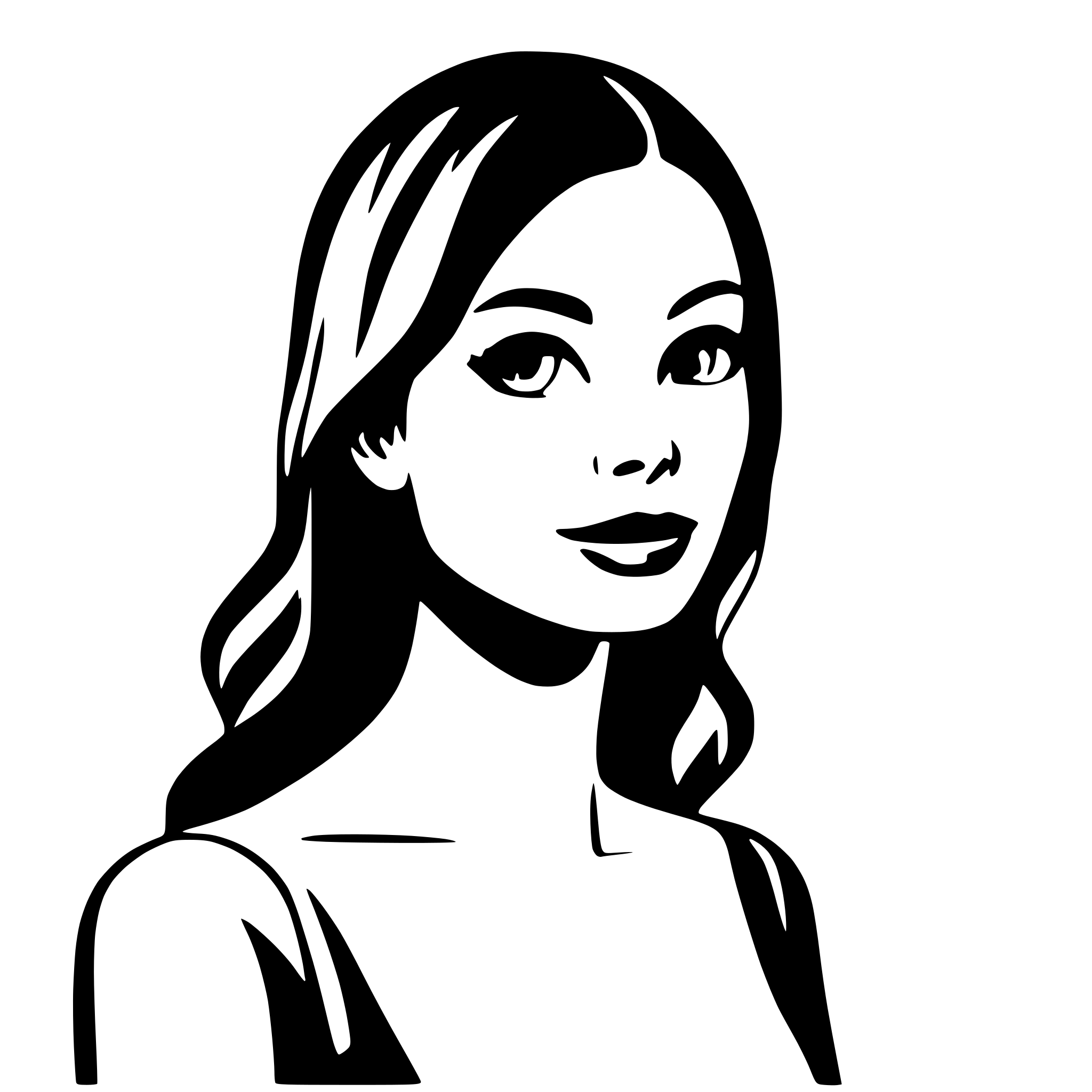 AI-generated SVG of 'A woman silouette'