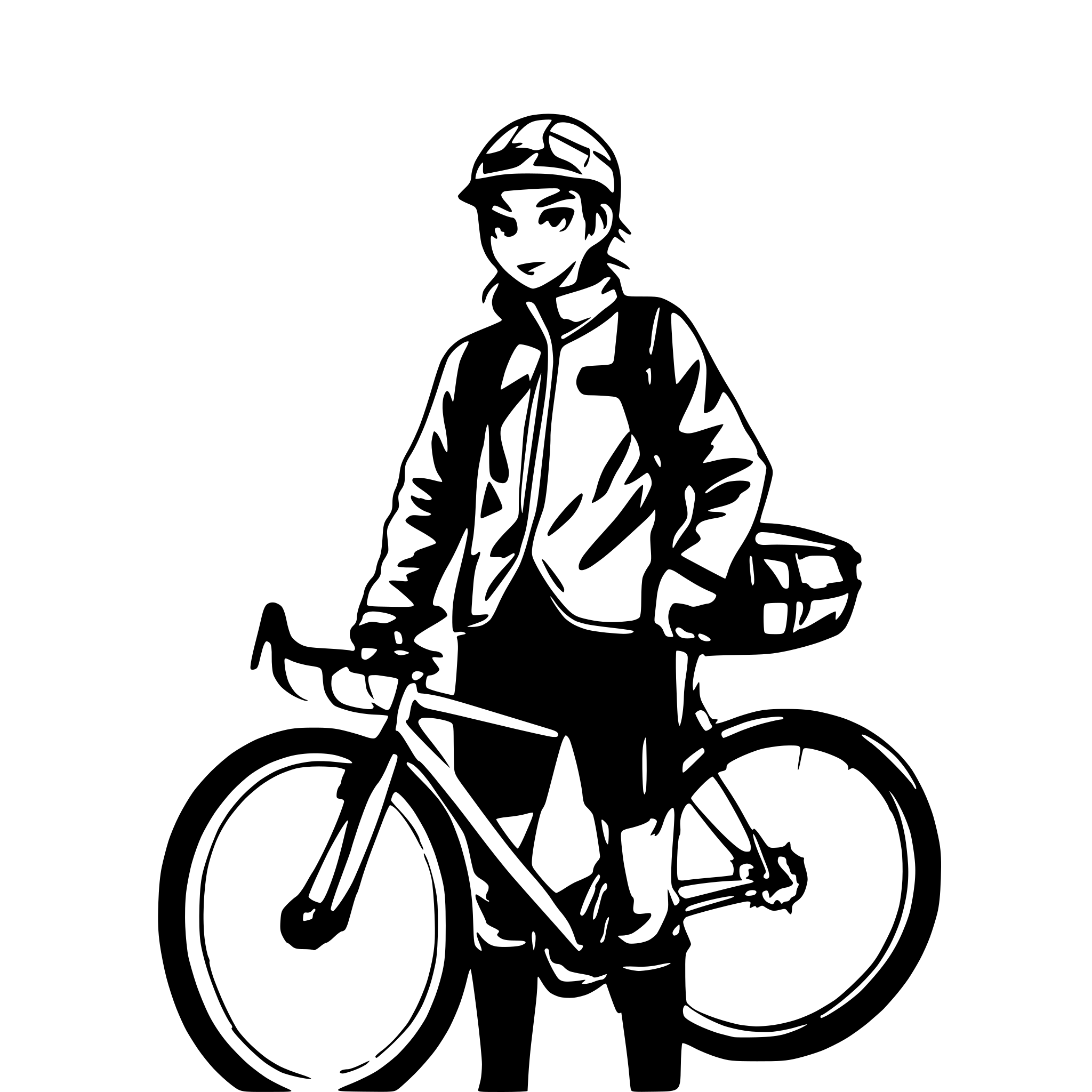 AI-generated SVG of 'gerate a picture of a bikepacking bicyclist'