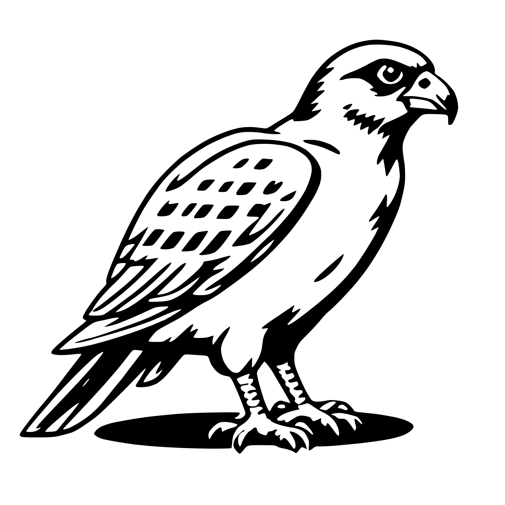 AI-generated SVG of a falcon
