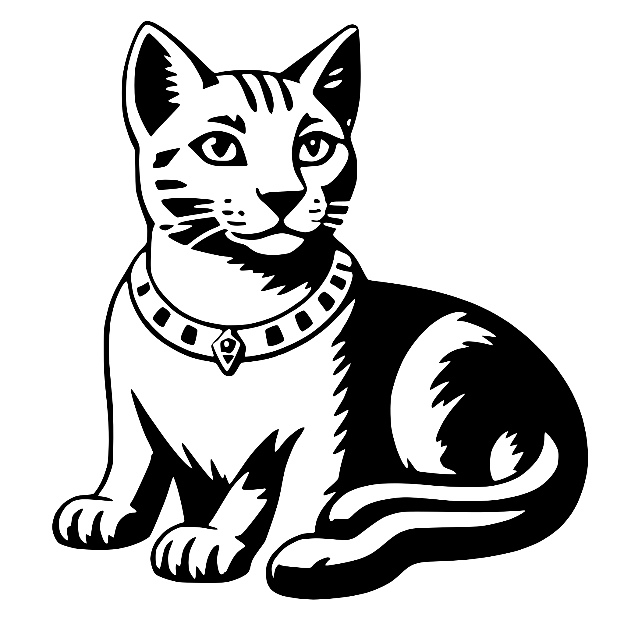 AI-generated SVG of a bastet