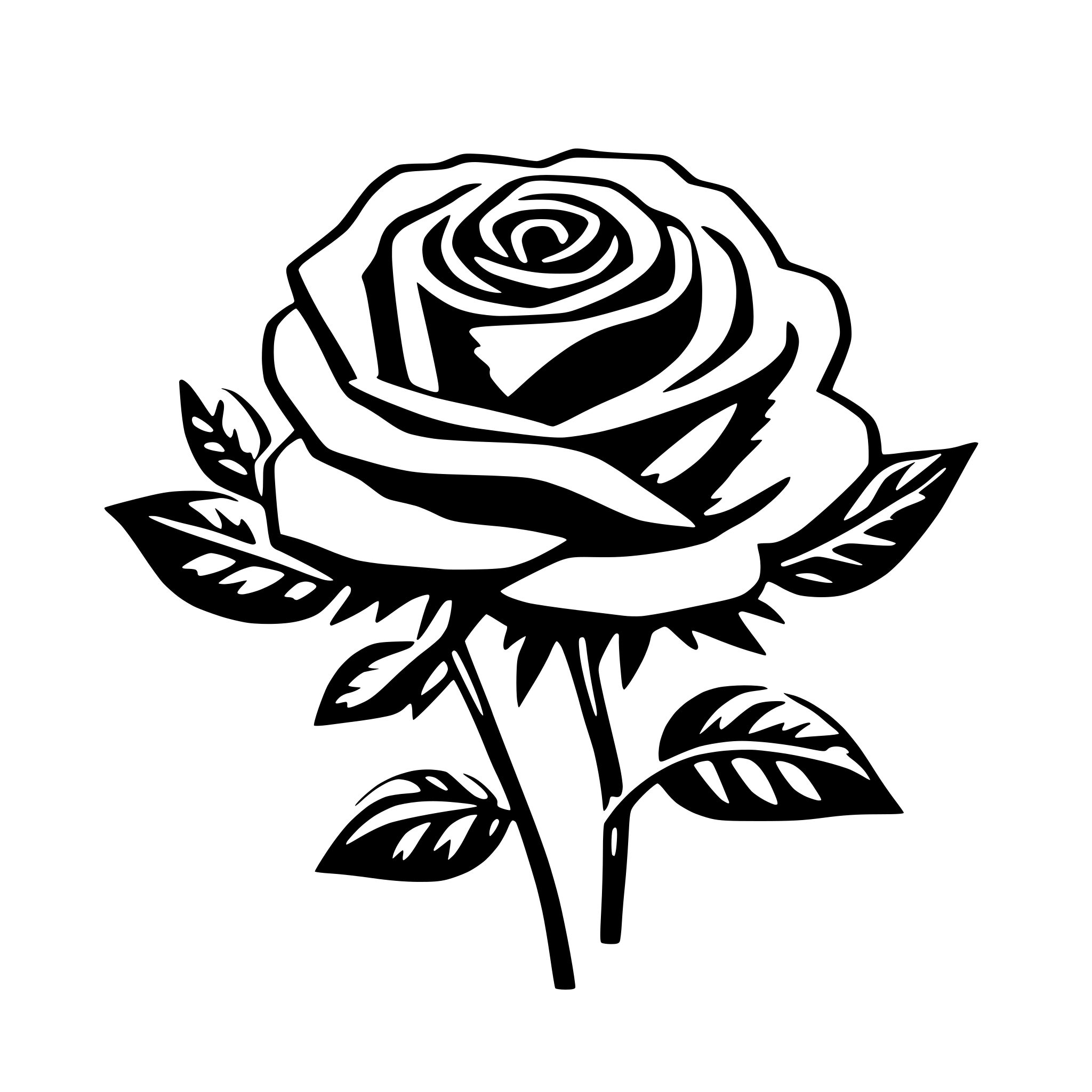 AI-generated SVG of 'minimalistic rose'