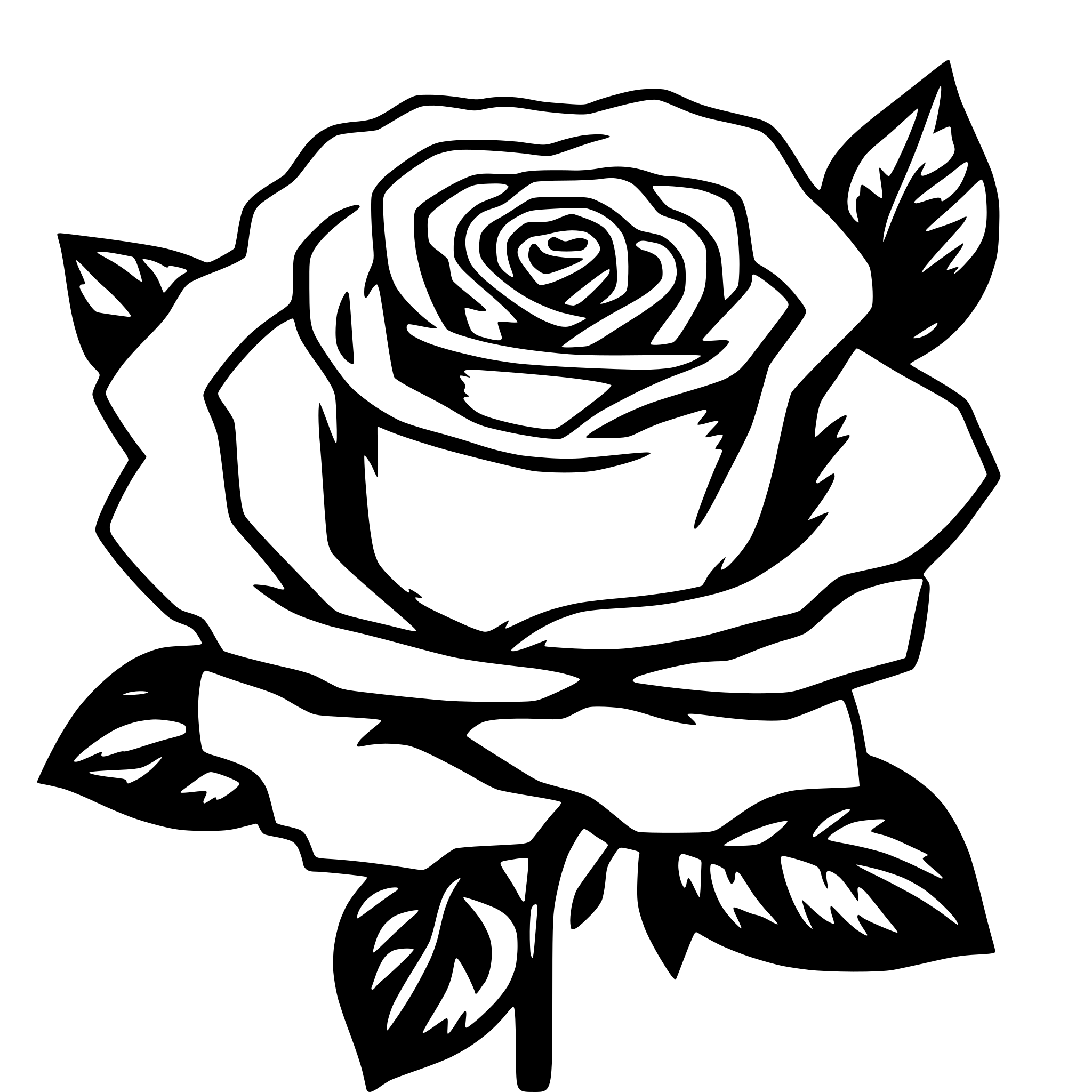 AI-generated SVG of 'rose 2d'