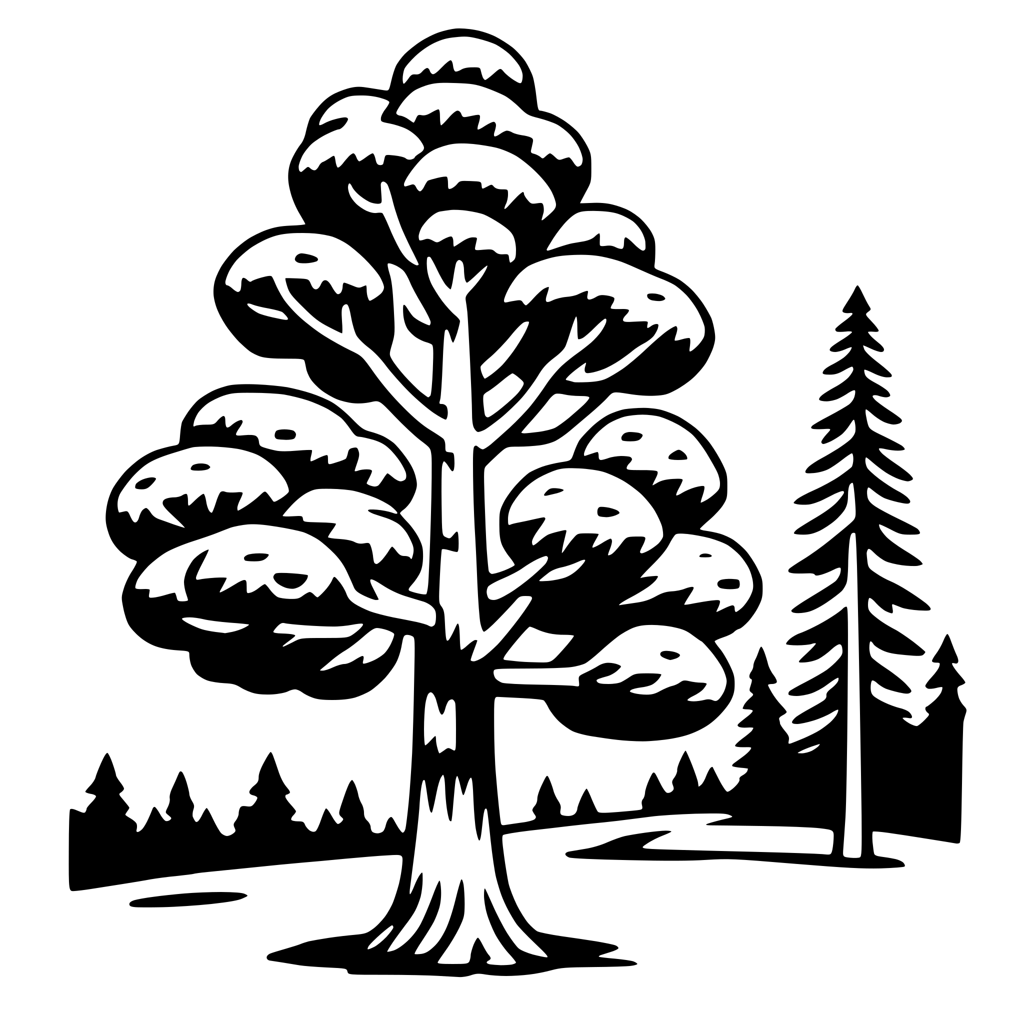 AI-generated SVG of 'sequoia tree'