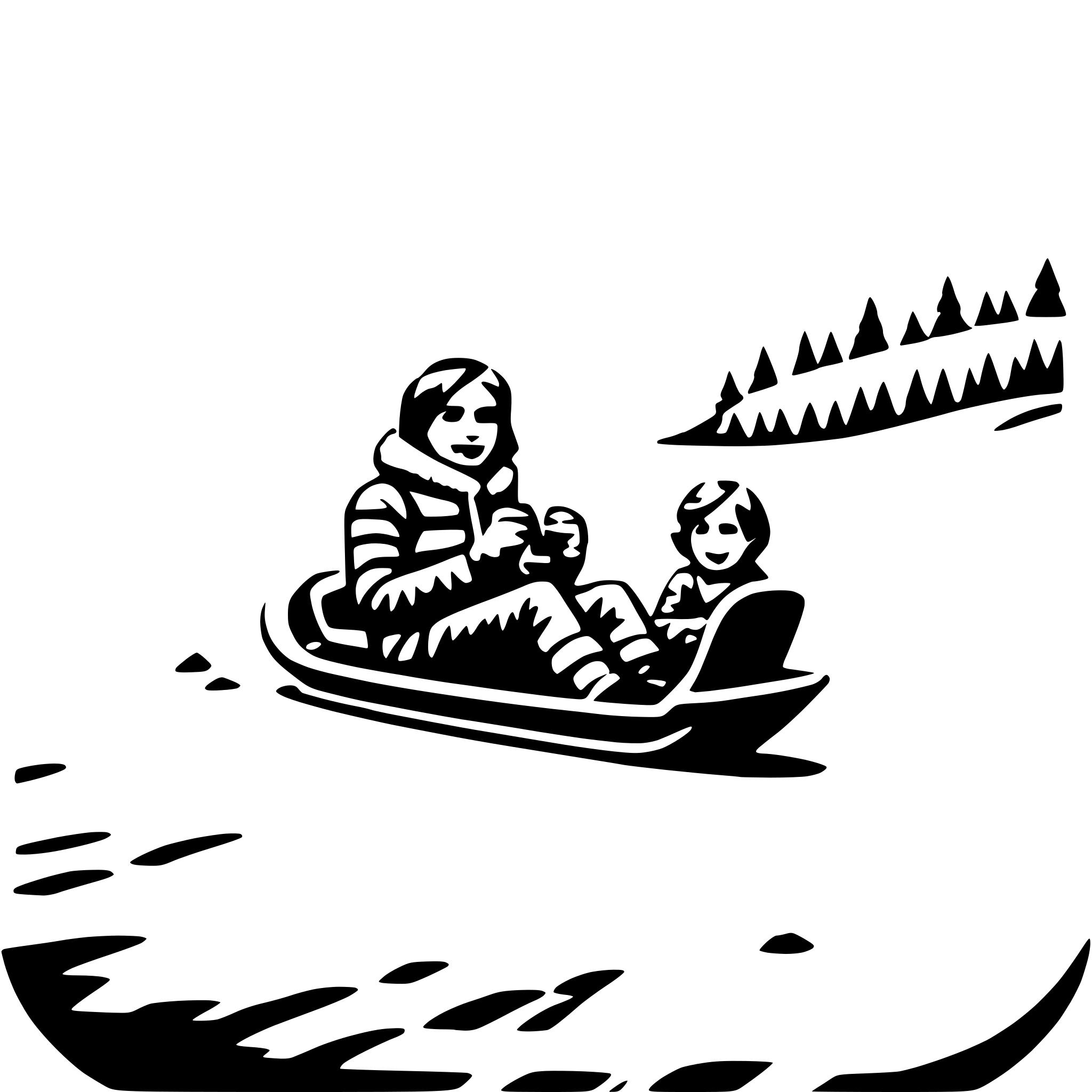 AI-generated SVG of a arctic sledding adventure