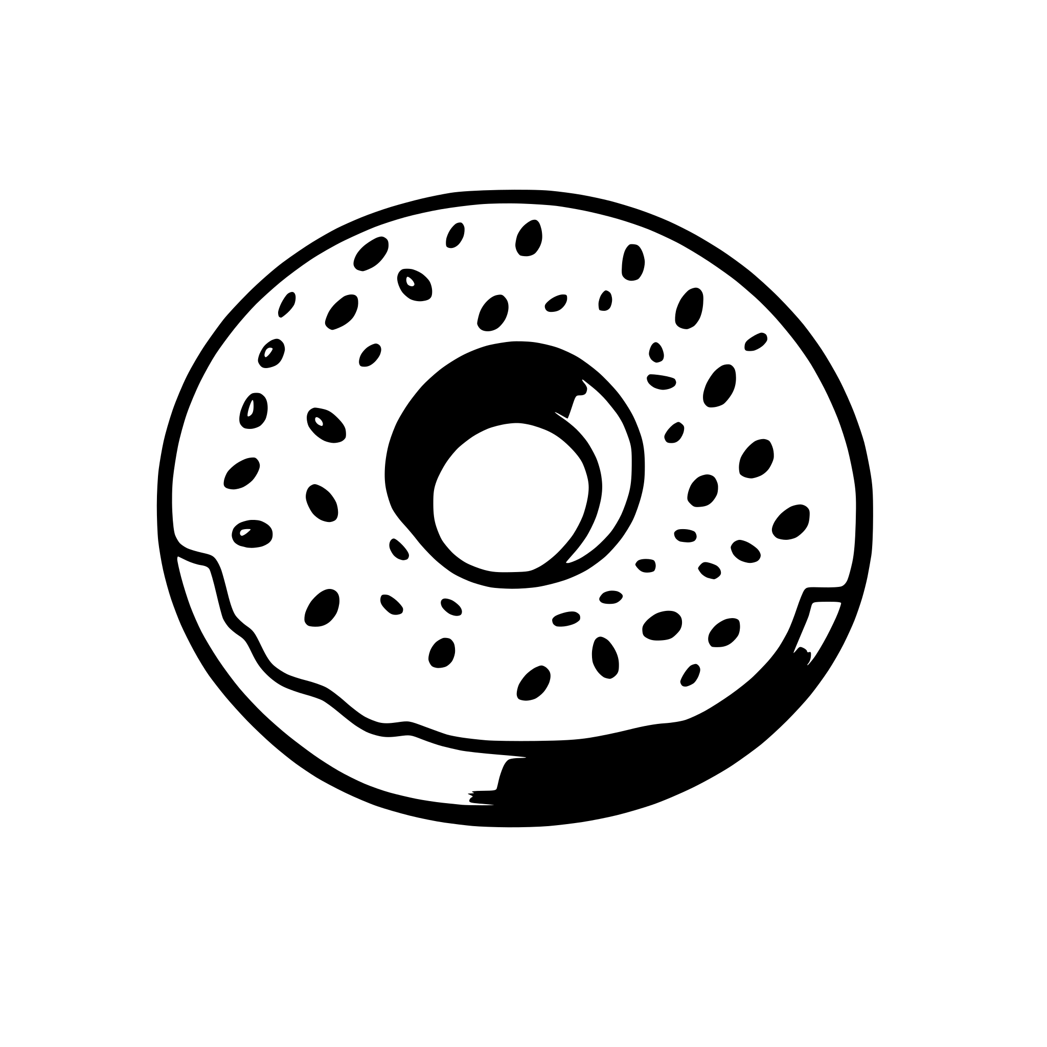 AI-generated SVG of 'donut with sprinkles'
