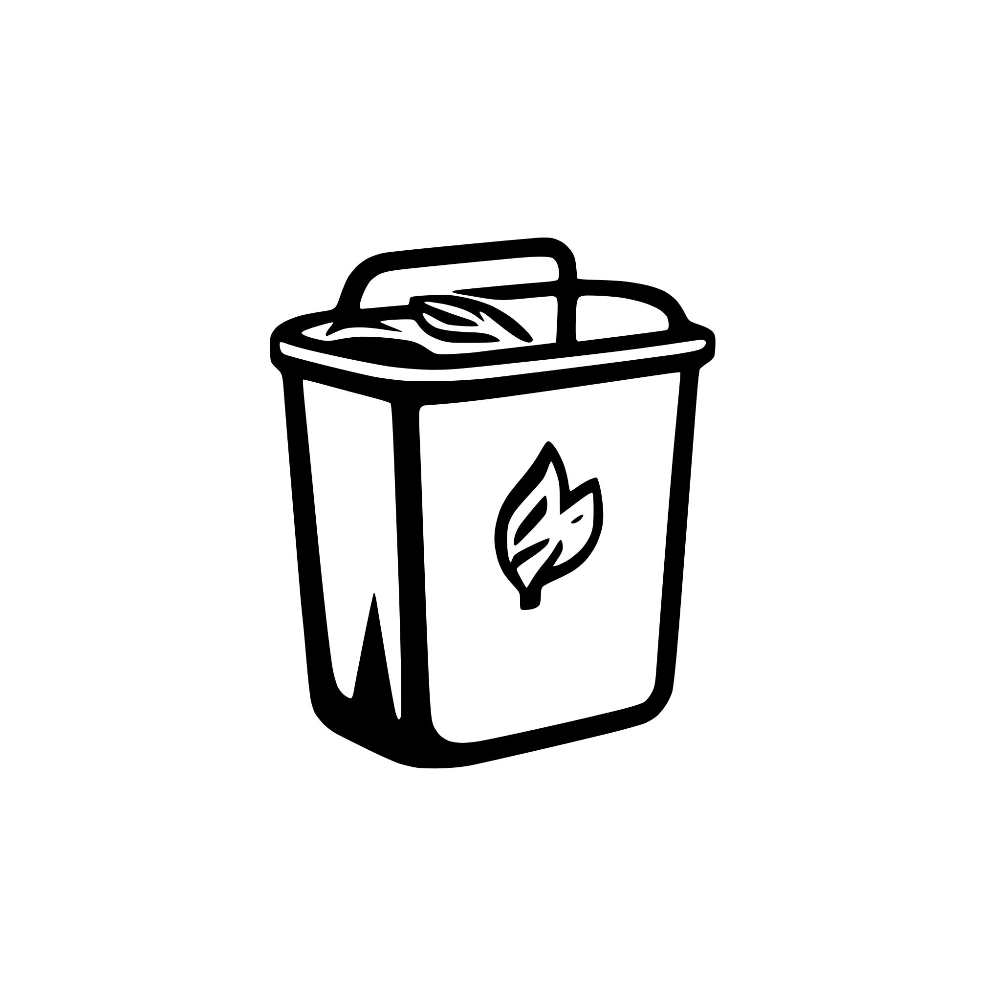 AI-generated SVG of 'minimalist logo for recyclable packaging, minimalist design of plastic bags, minimalist design of disposable cups and aluminum lunchbox'