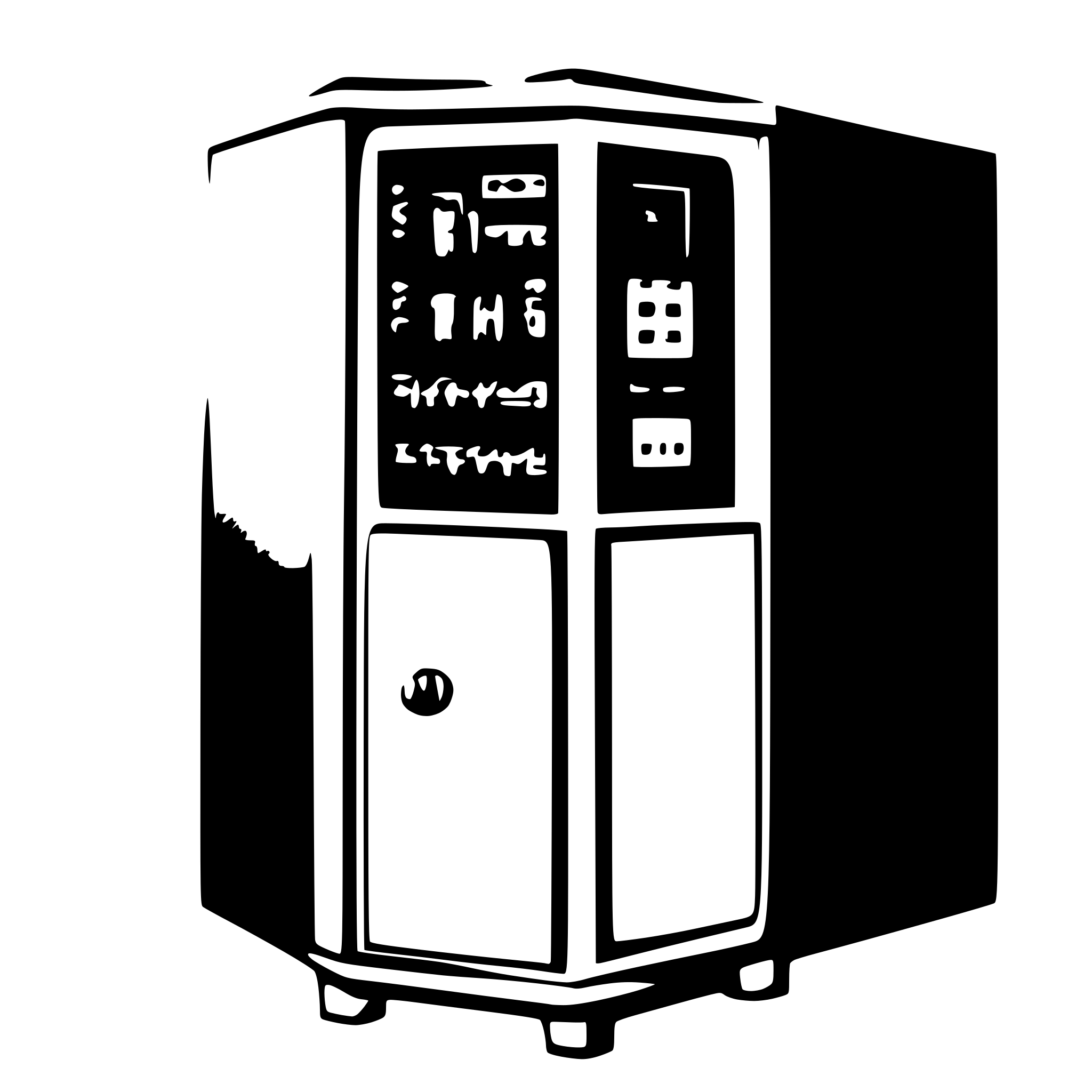 AI-generated SVG of a electrical cabinet 2d color front view