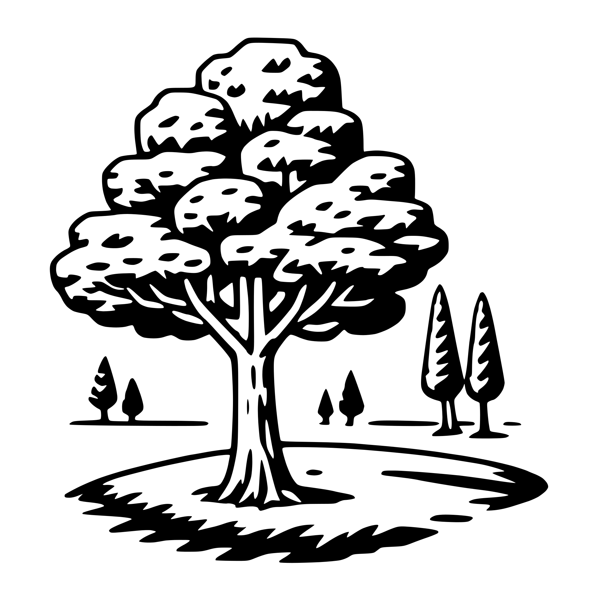 AI-generated SVG of 'cypress tree'