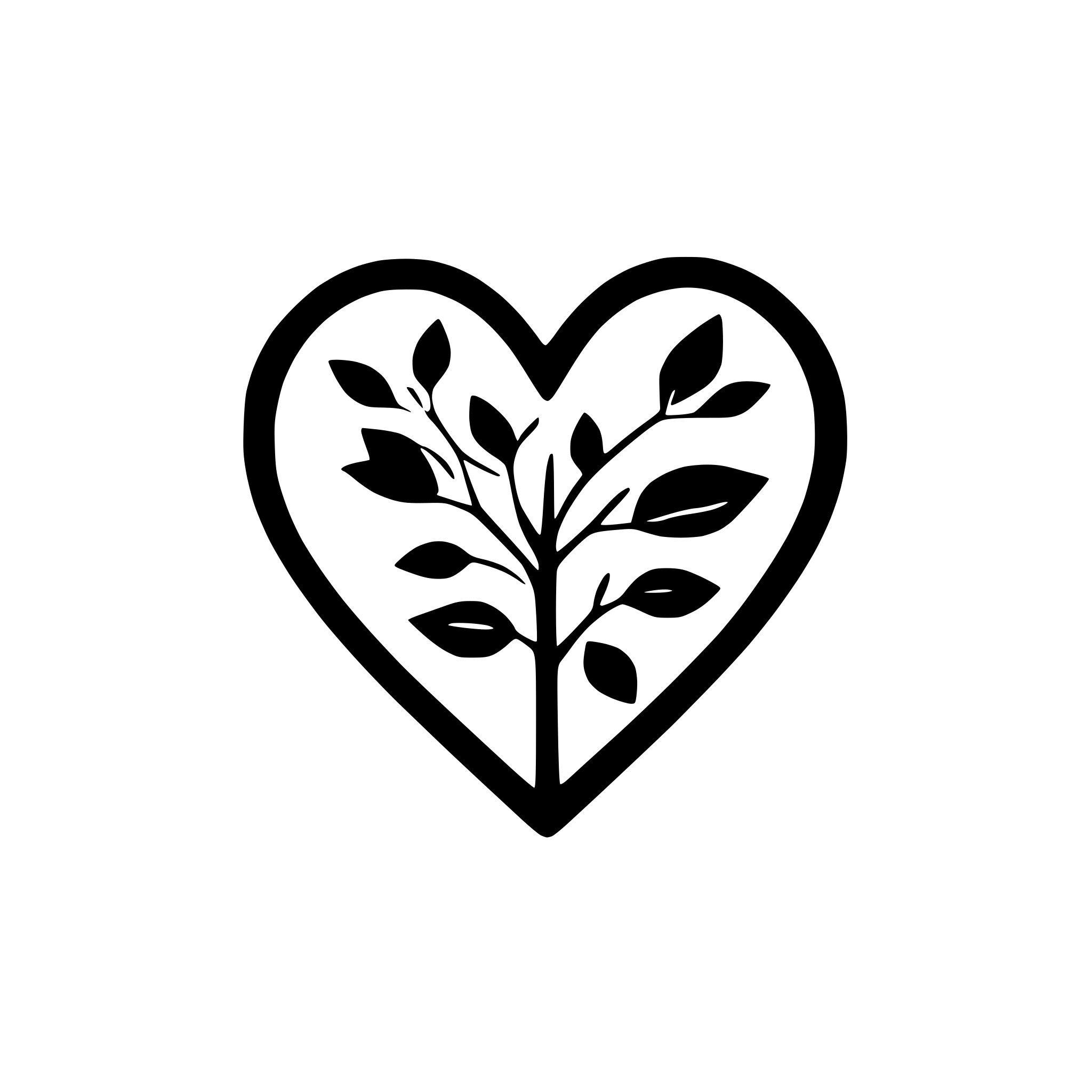 AI-generated SVG of a a heart with leaves inside