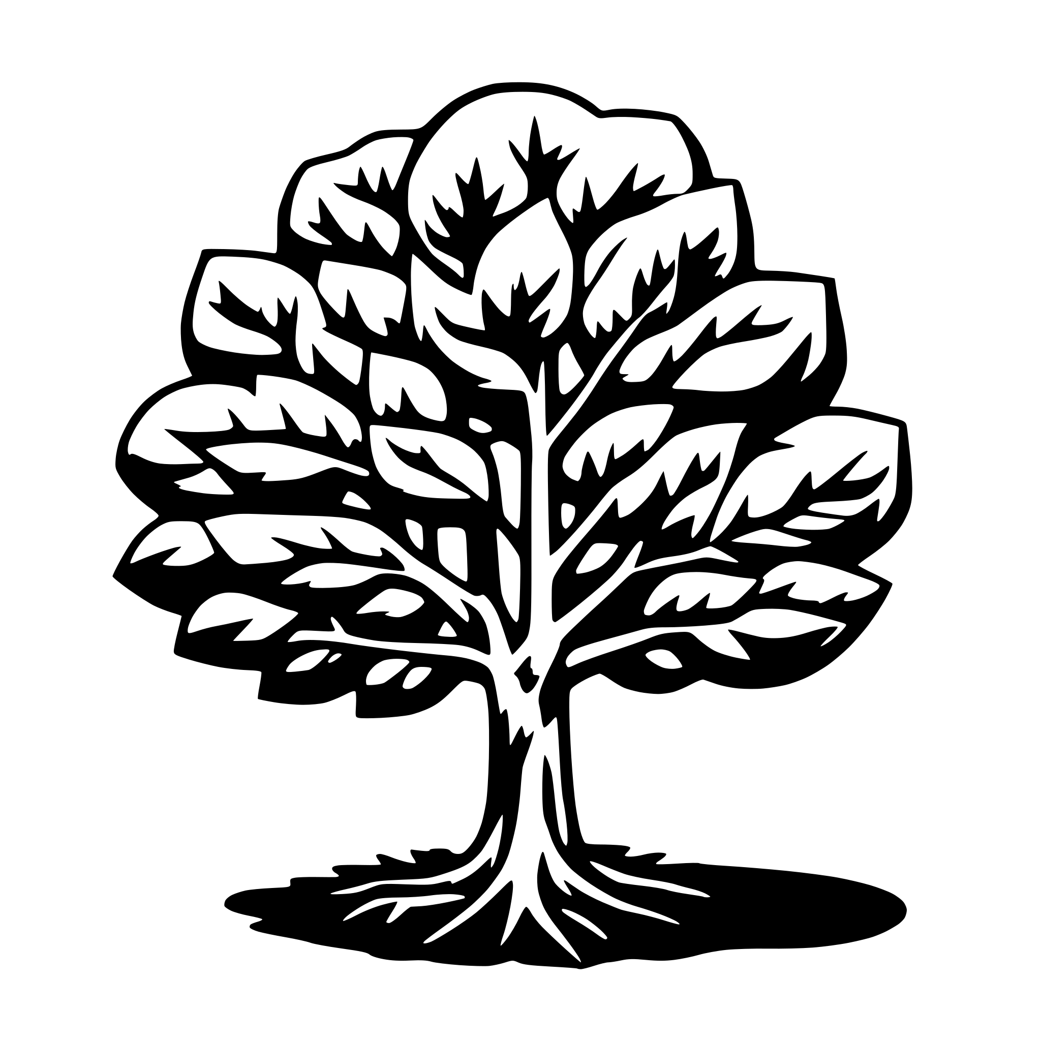 AI-generated SVG of 'A GREEN TREE WITH LEAVES FILLED UP IN COLOR AT 40%'