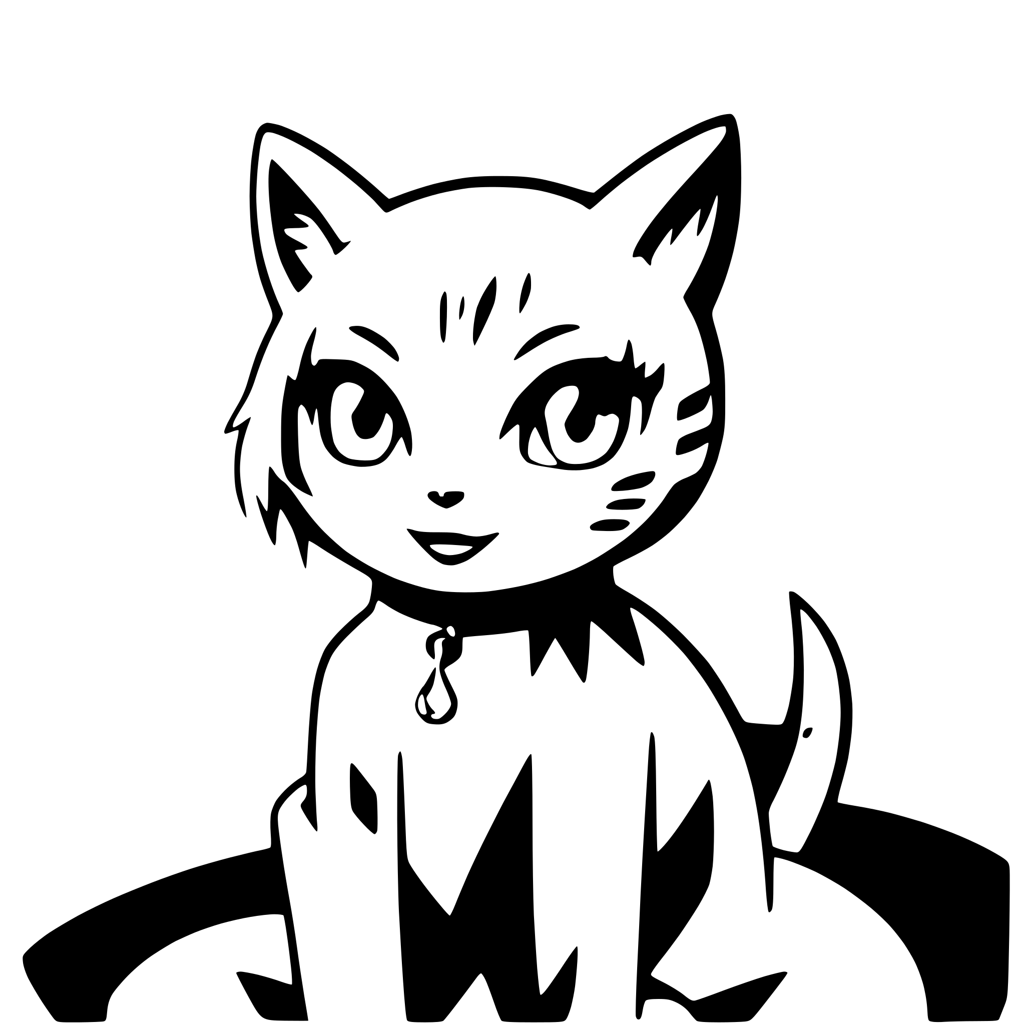 AI-generated SVG of a cat with cosmic eyes