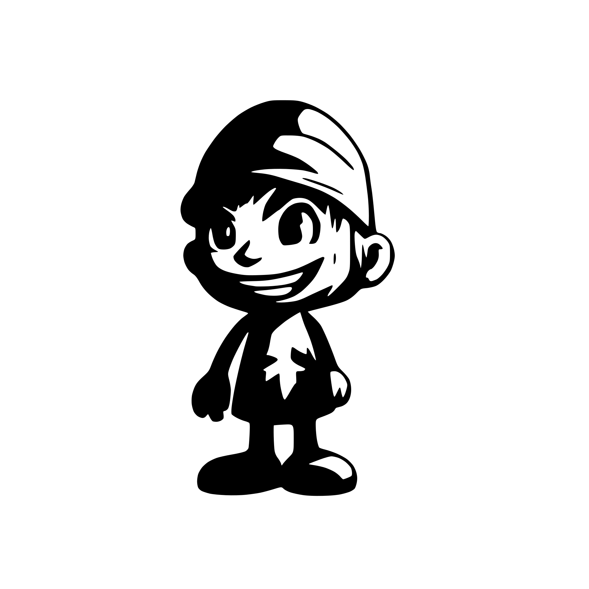 AI-generated SVG of a Stoned smurf