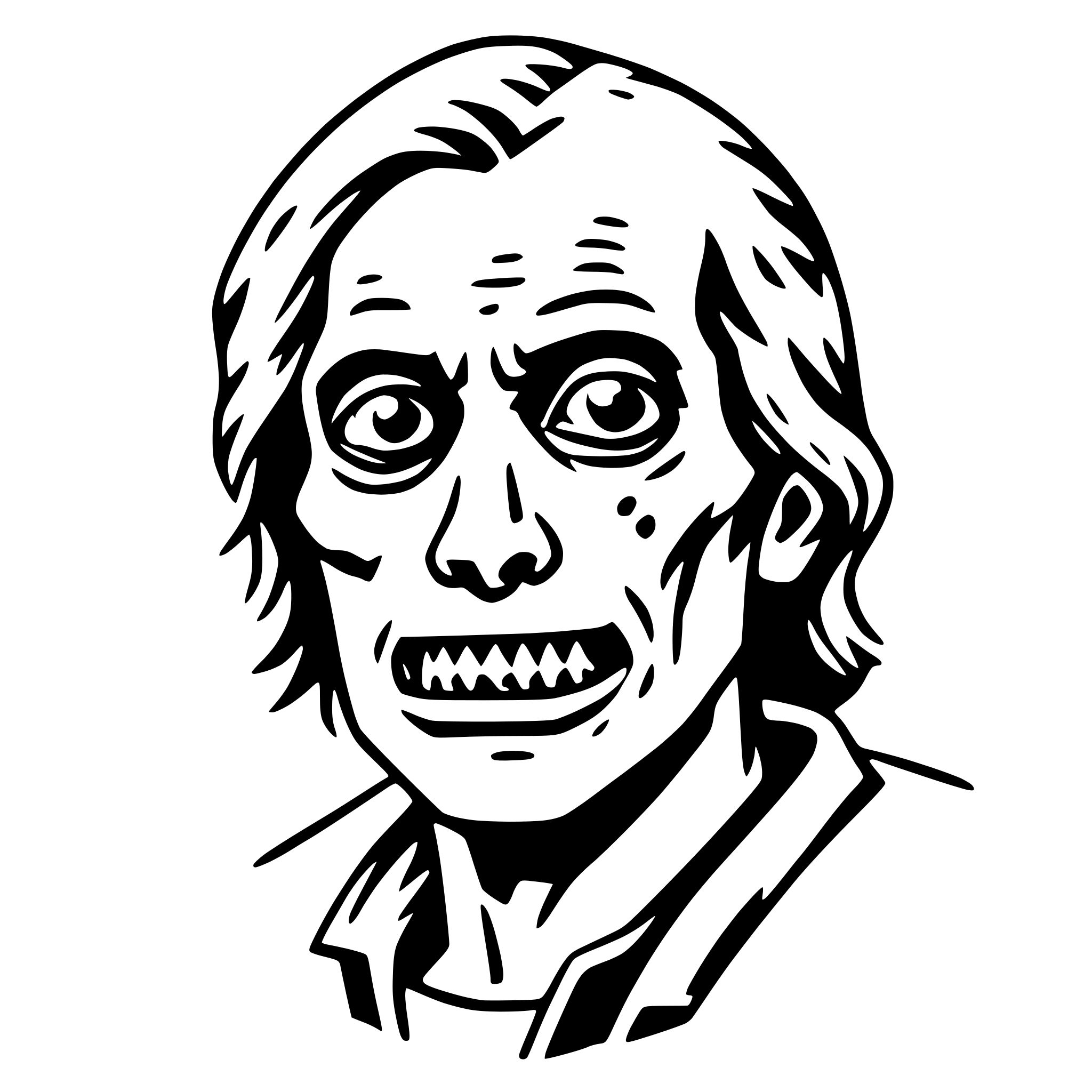 AI-generated SVG of a zombie