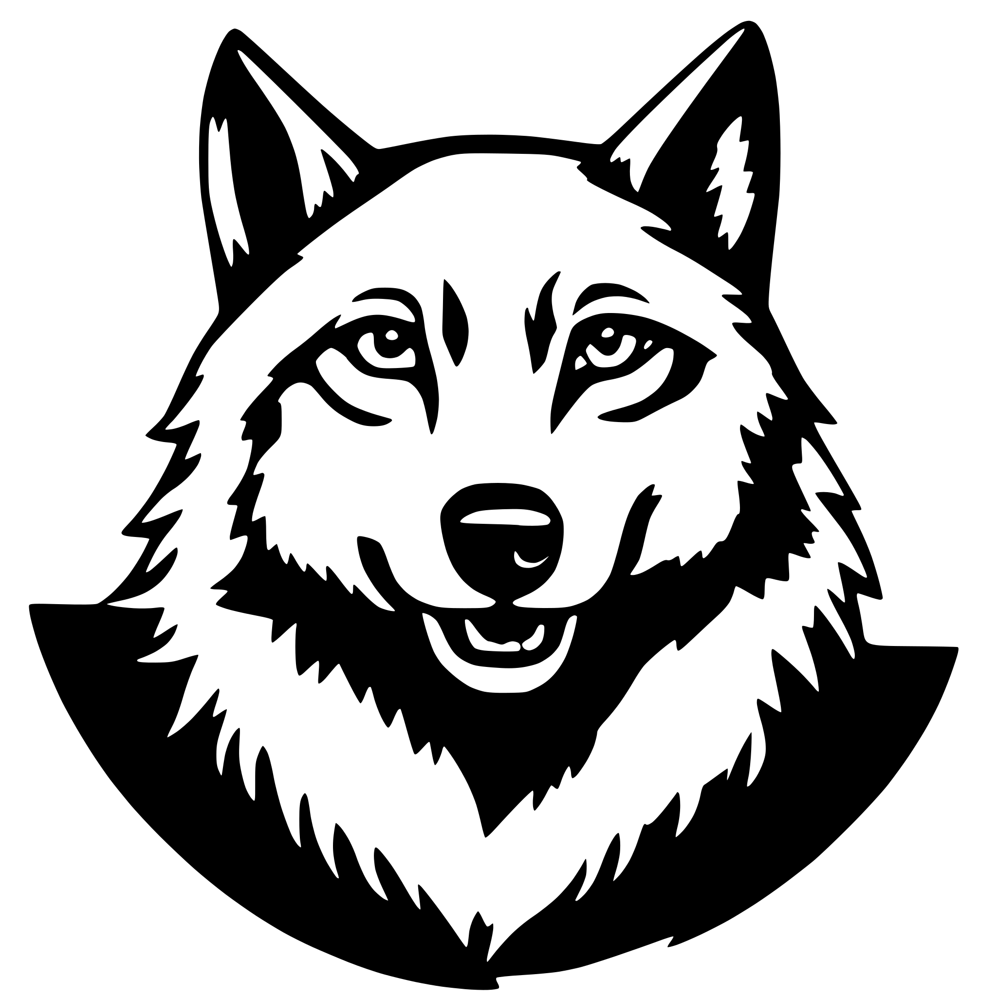 AI-generated SVG of a wolf