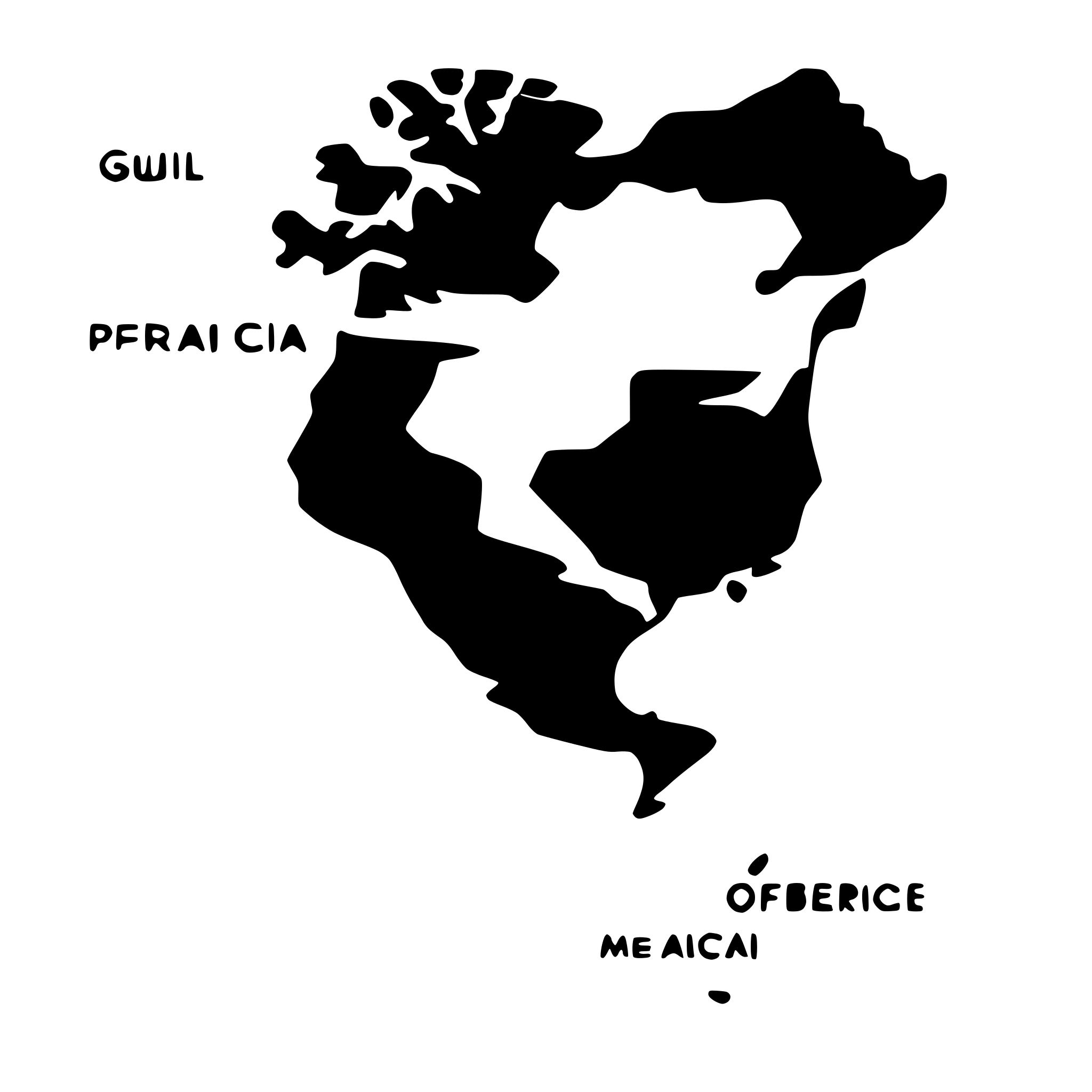 AI-generated SVG of a Map showing gulf of america