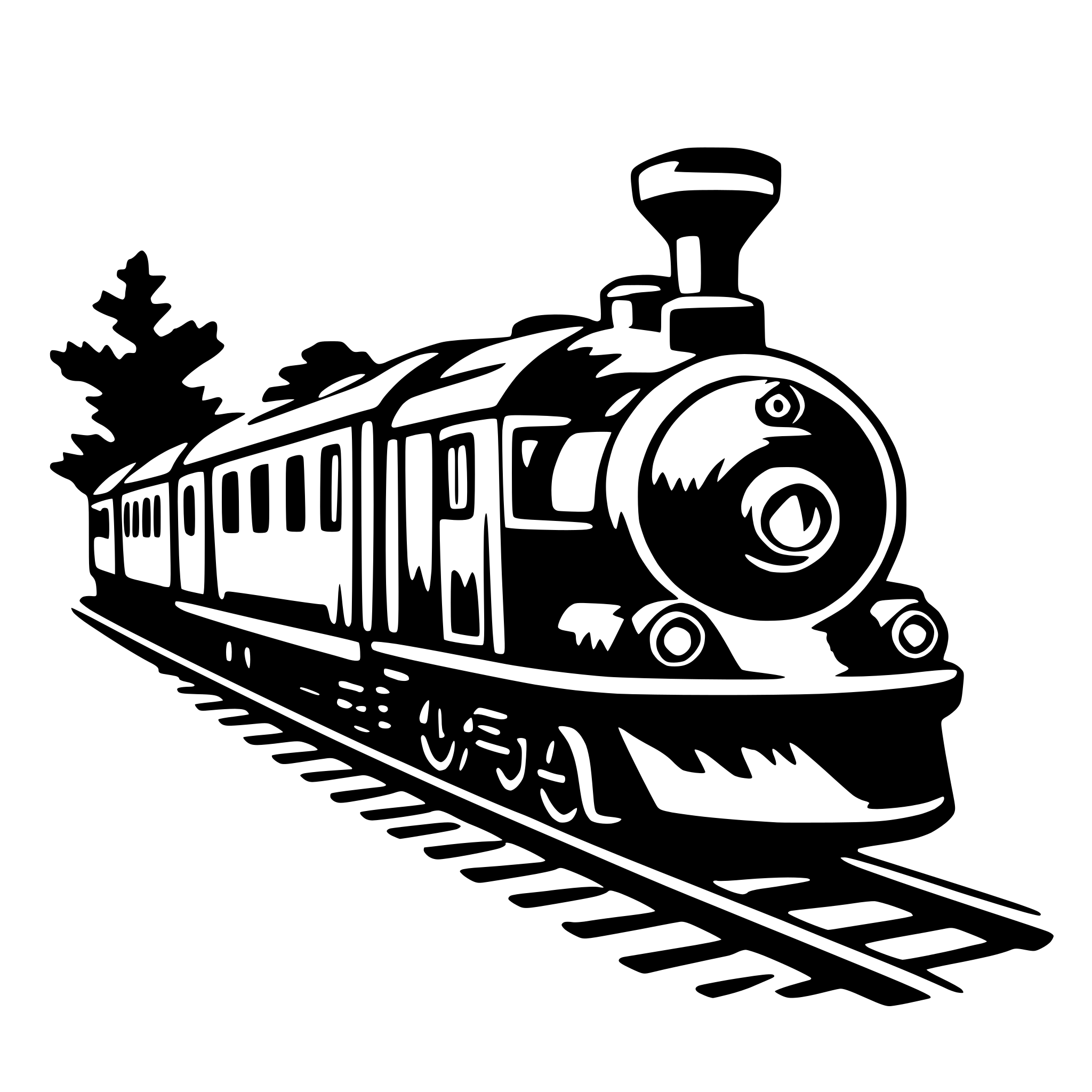AI-generated SVG of a train