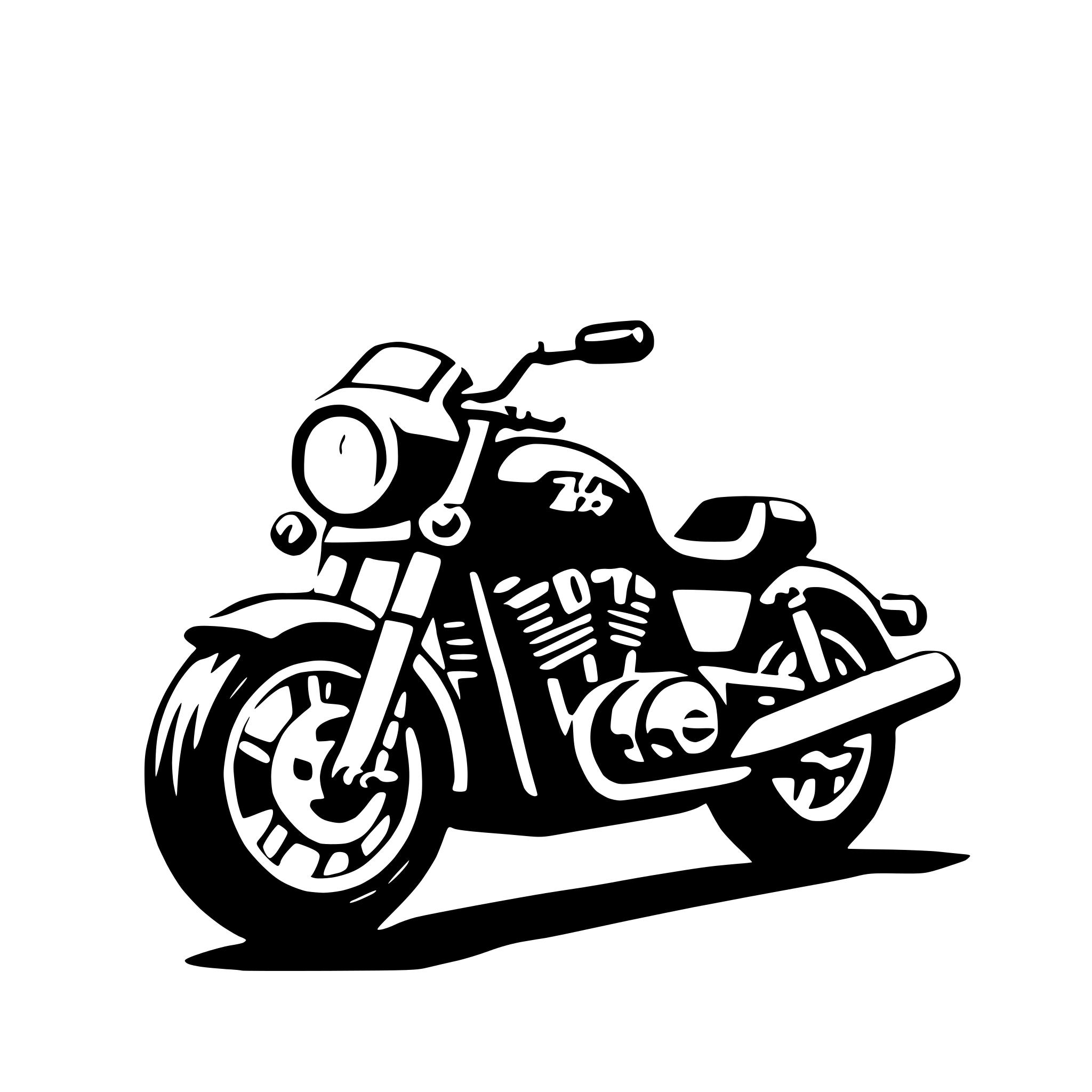 AI-generated SVG of a touring motorcycle
