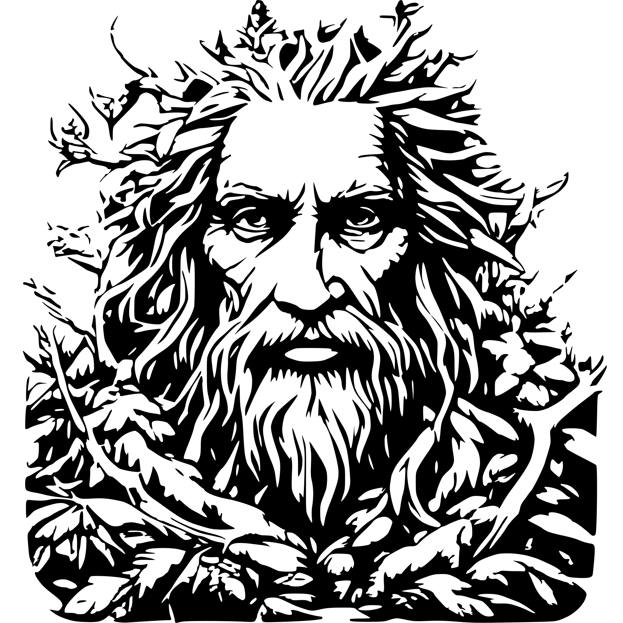 AI-generated SVG of 'realistic Leshy'