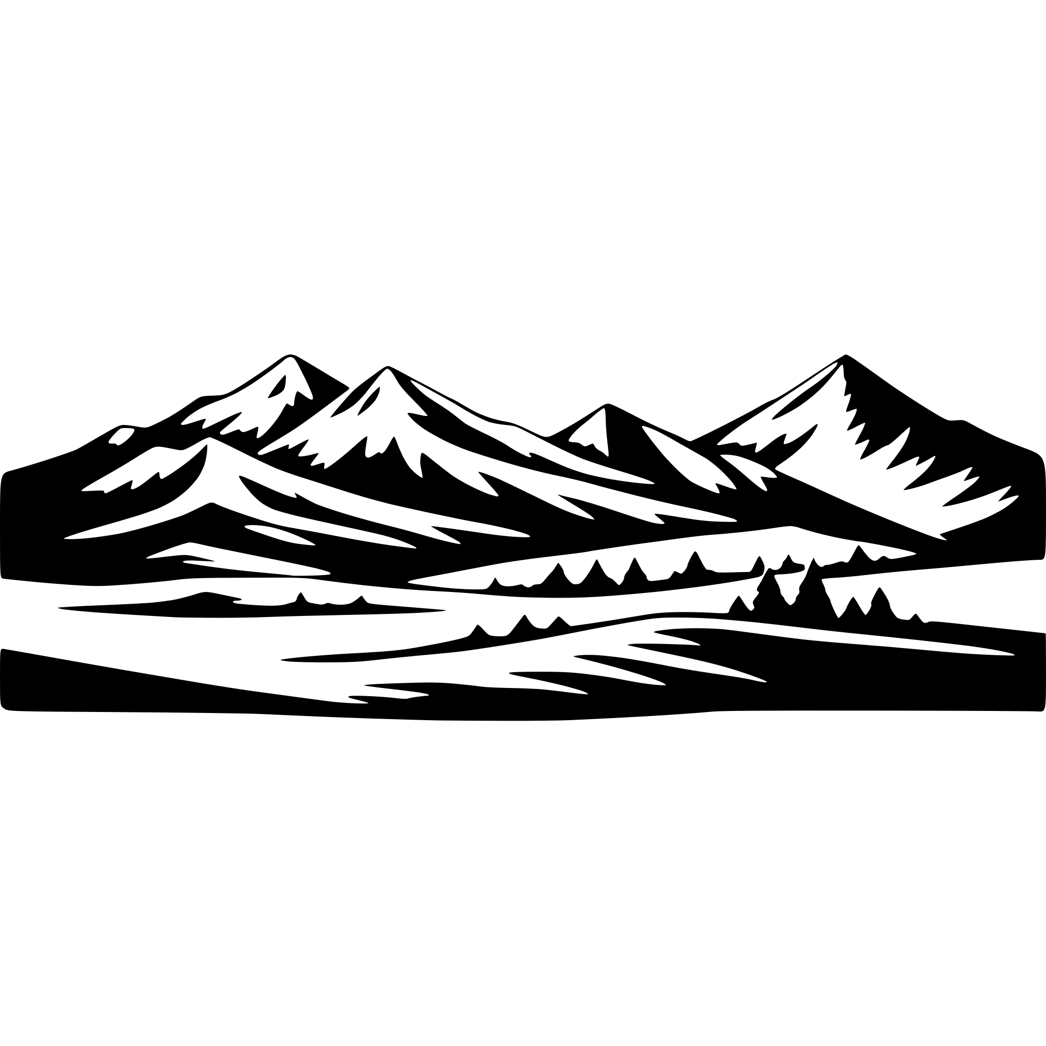 AI-generated SVG of a i need a minimalistic siluette of a mountain range that can be seen on the horizont. The range should contain at least 5 mountains next to each other in a horizontal arrangement AI-generated SVG of a i need a minimalistic siluette of a mountain range that can be seen on the horizont. The range should contain at least 5 mountains next to each other in a horizontal arrangement