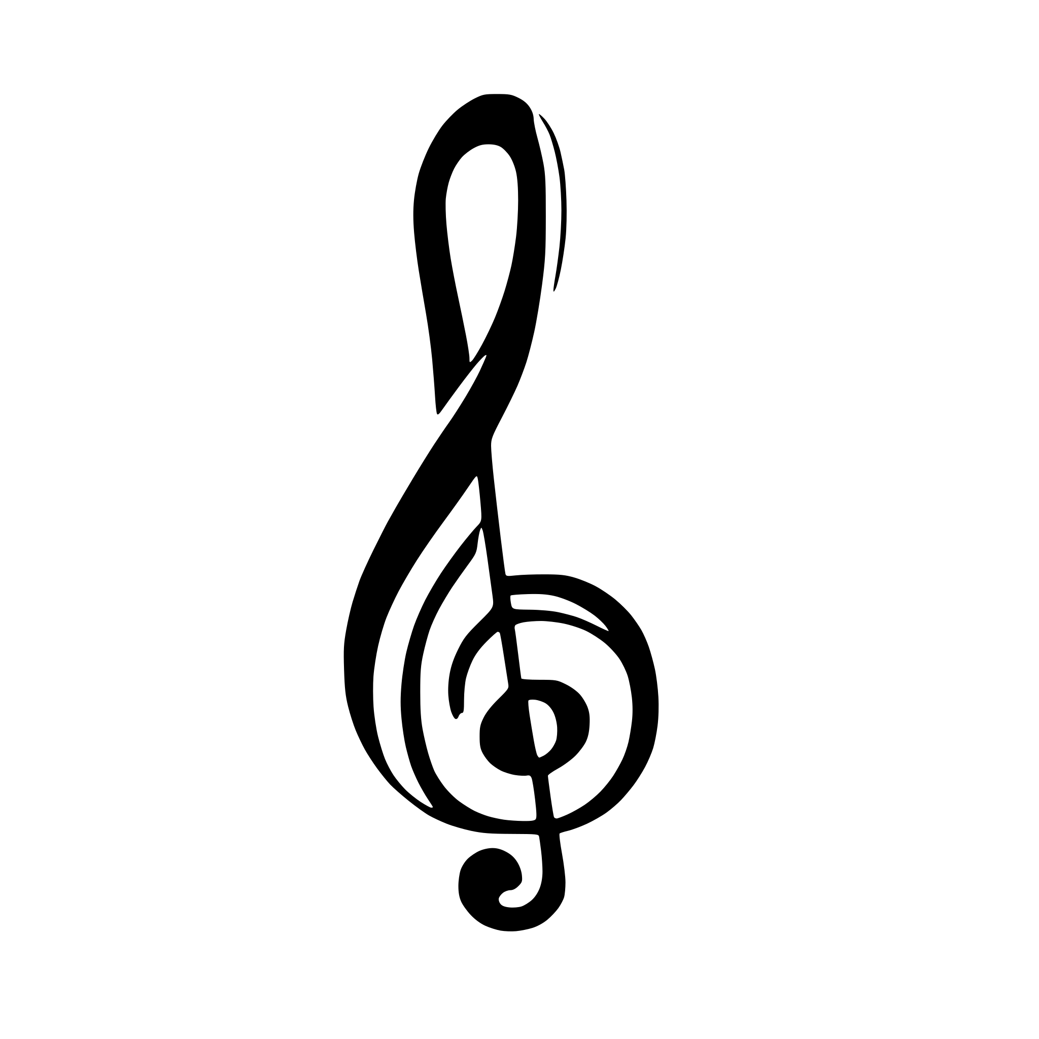 AI-generated SVG of a a music clef minimalistic black-white