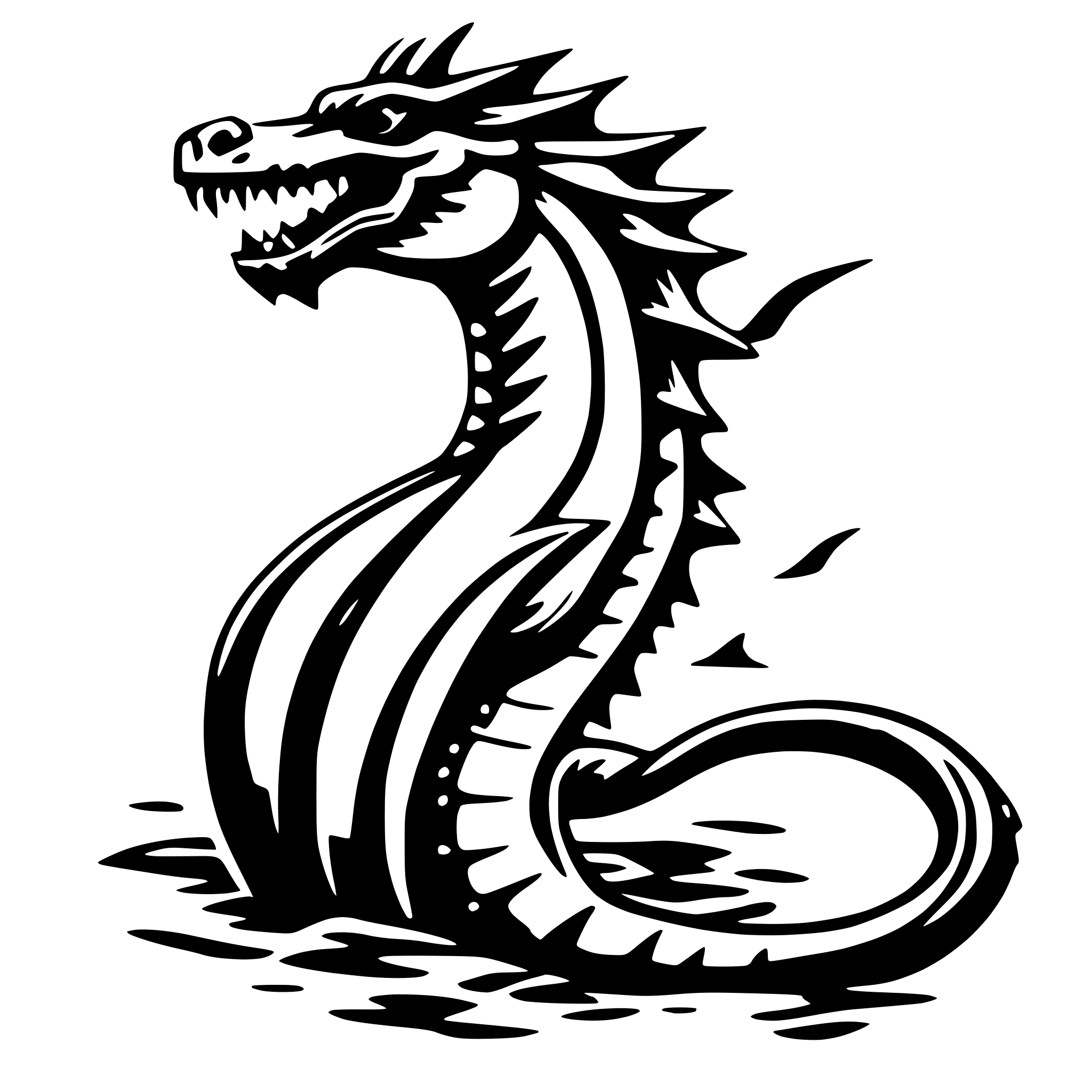 AI-generated SVG of a A seawing dragon