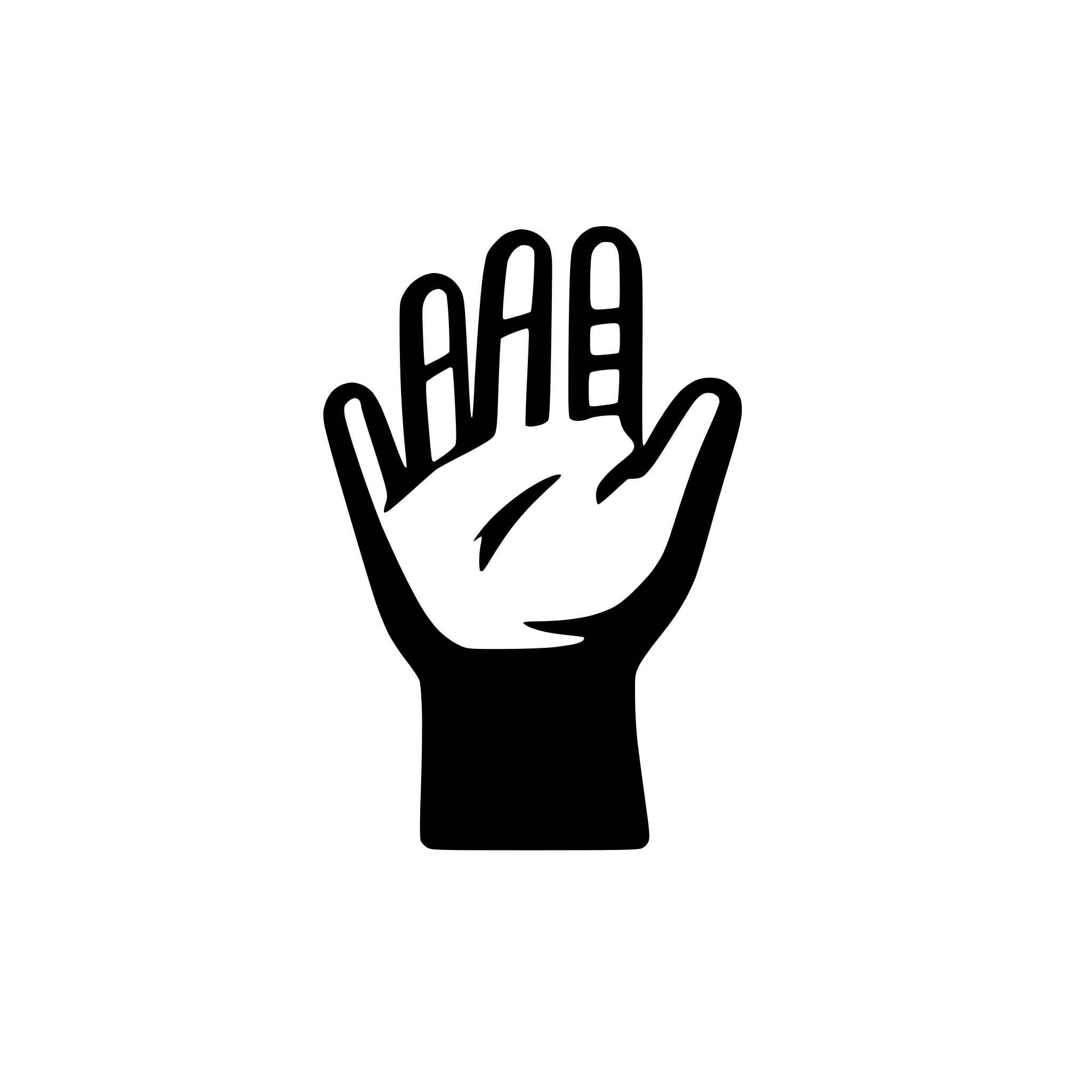 AI-generated SVG of a a hand palm symbol