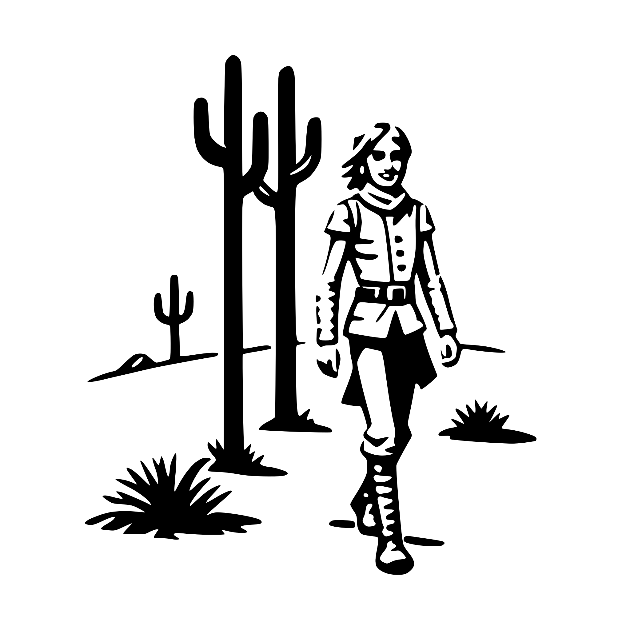 AI-generated SVG of 'desert trekker'