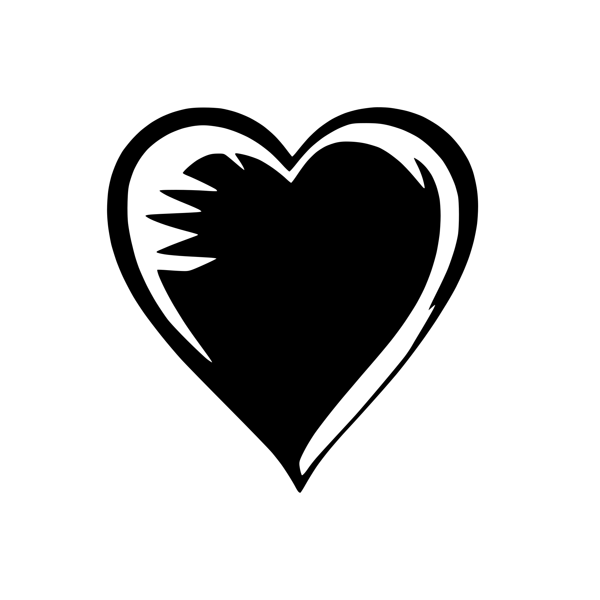 AI-generated SVG of a Small black heart design
