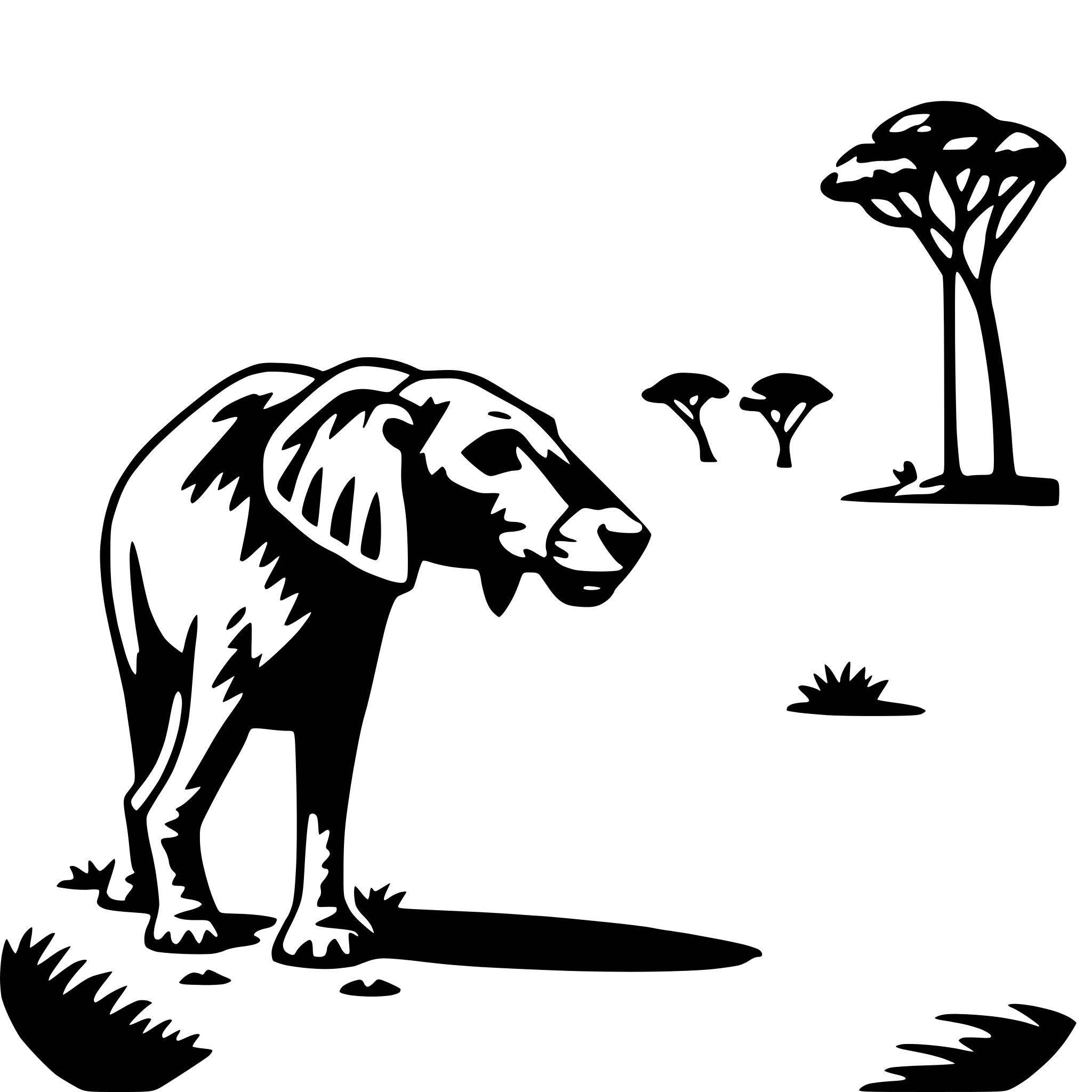 AI-generated SVG of a serengeti national park