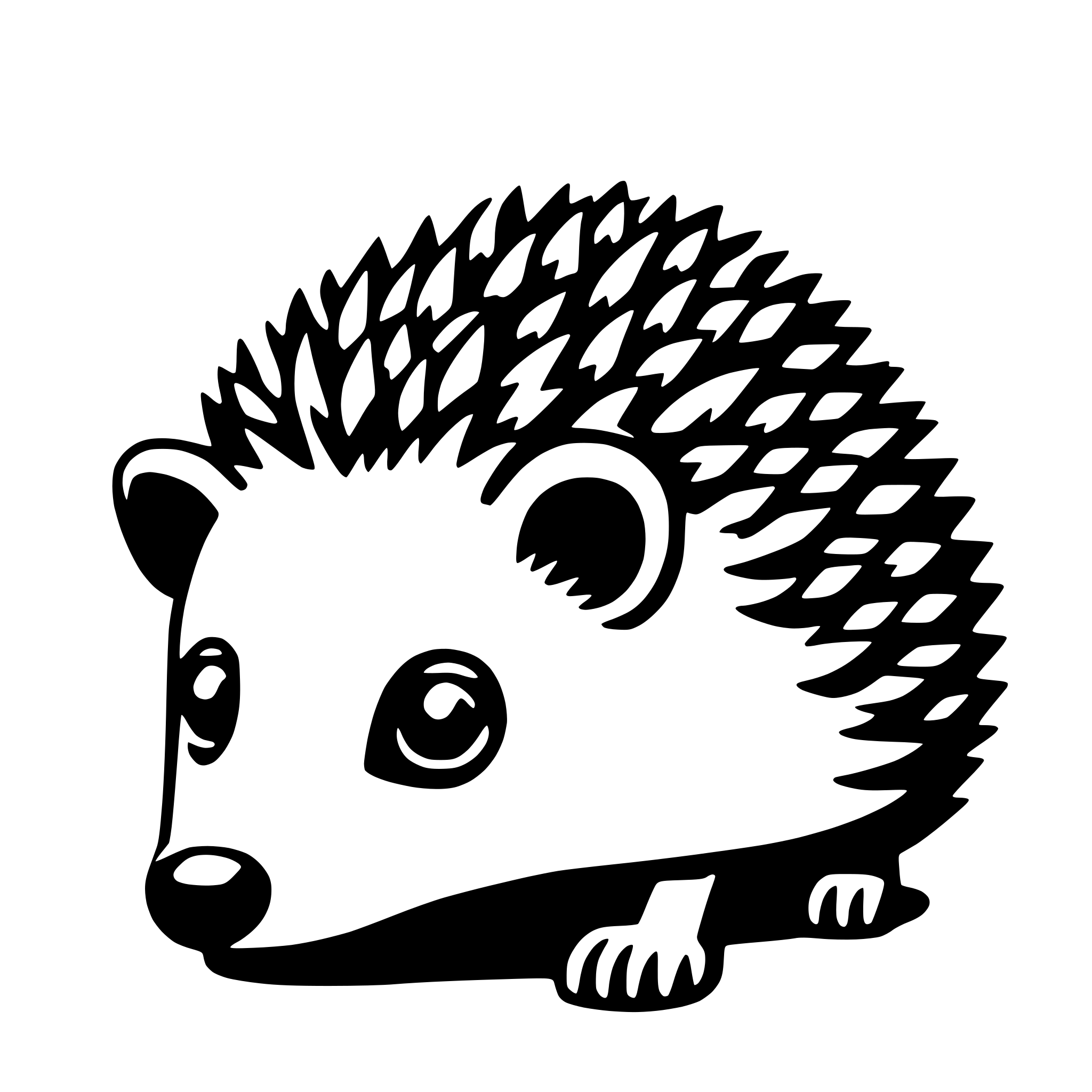 AI-generated SVG of a hedgehog