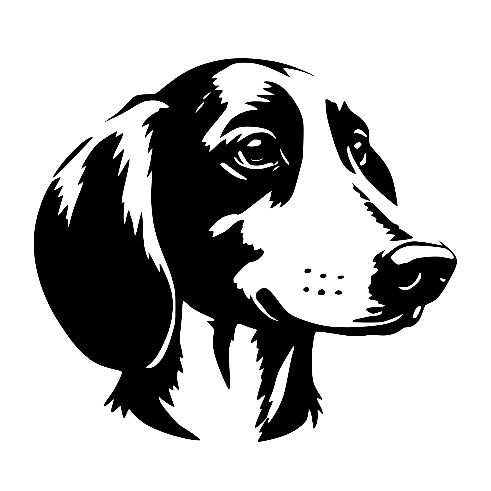 AI-generated SVG of a draw a dog with a big nose