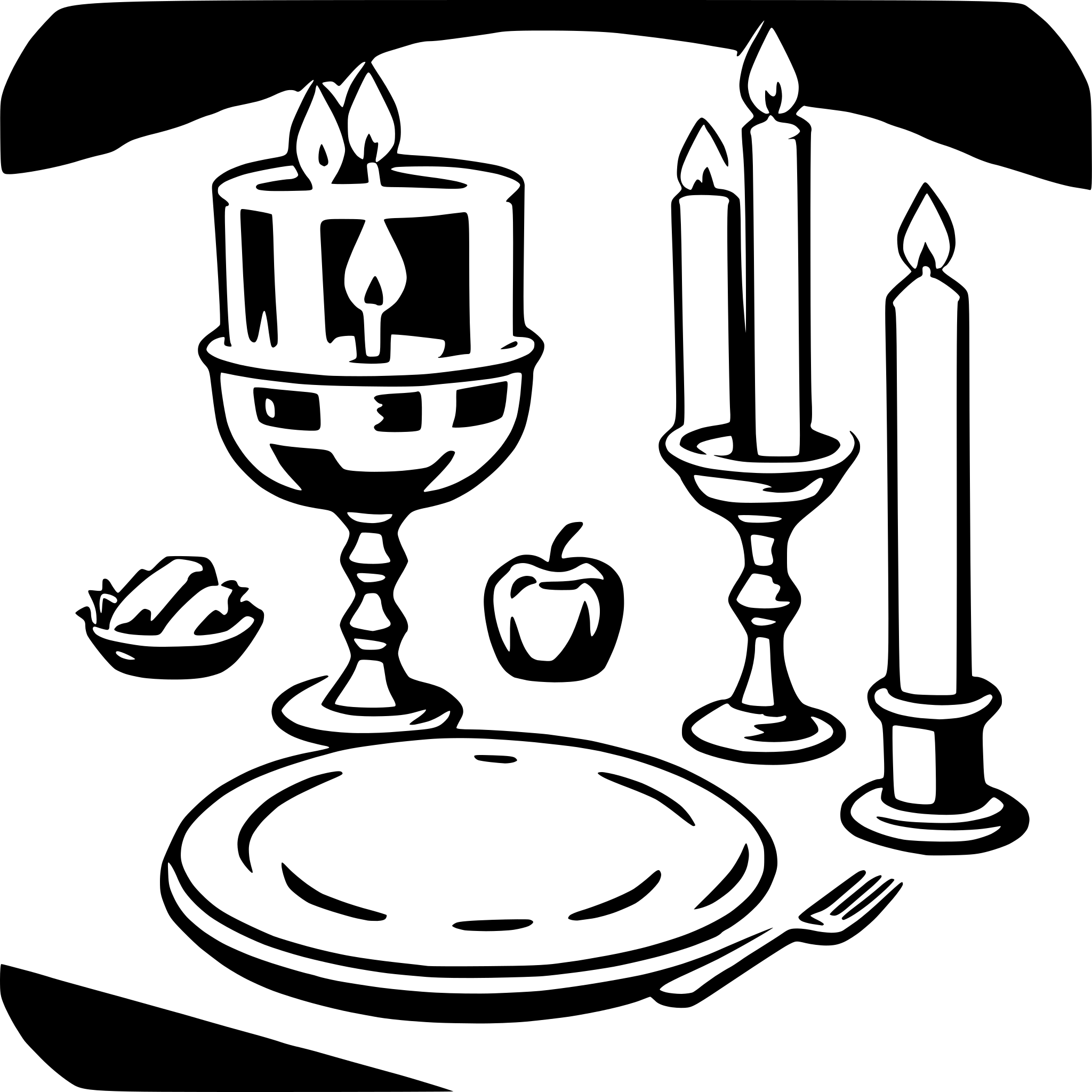AI-generated SVG of a candlelight dinner