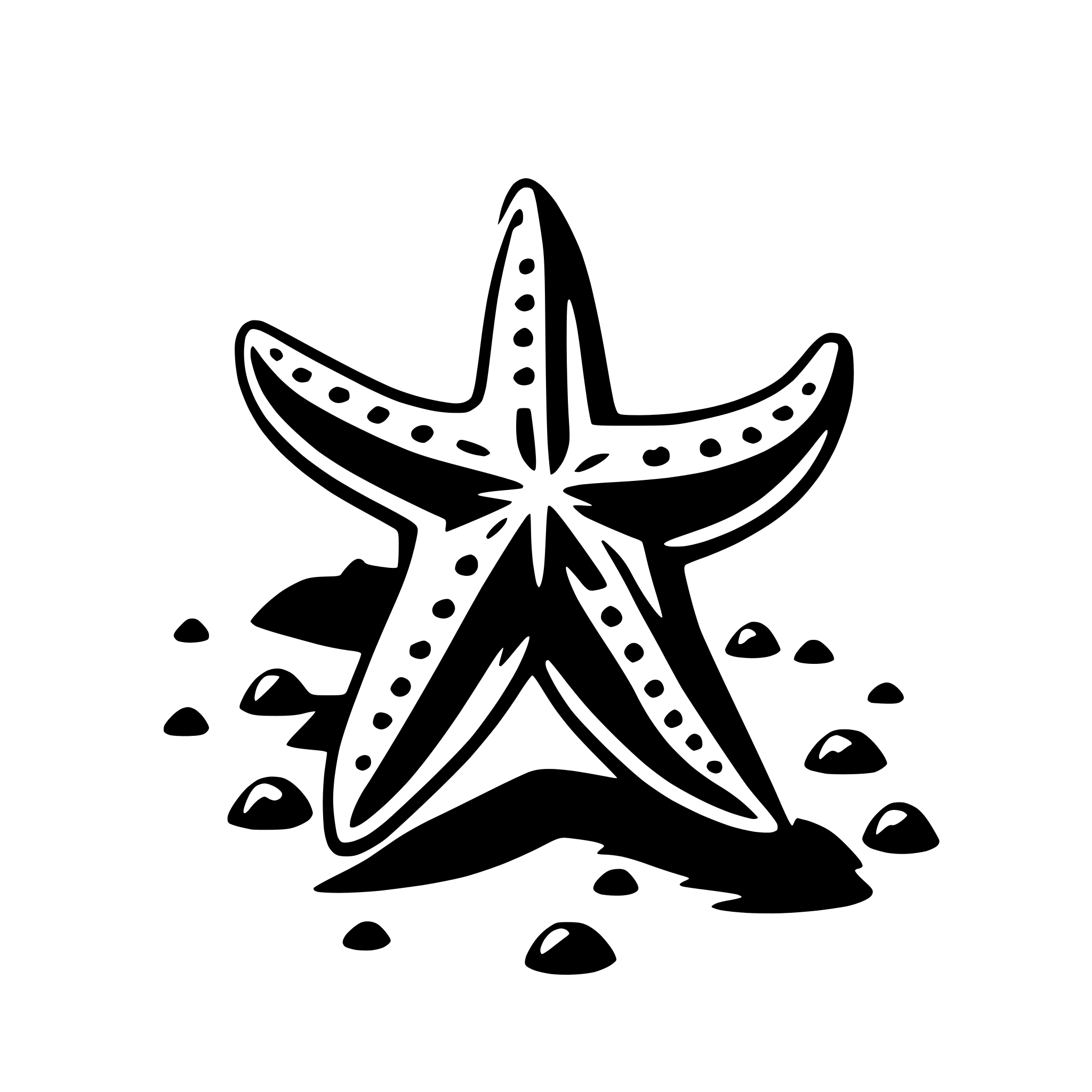 AI-generated SVG of 'starfish on sand'