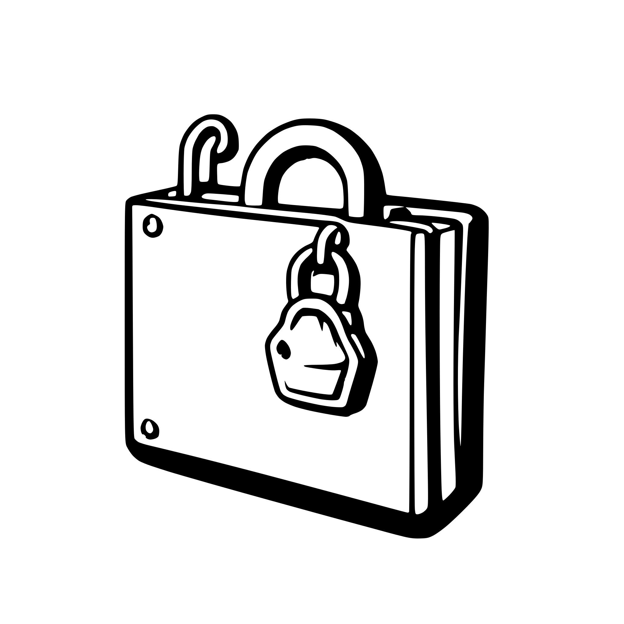 AI-generated SVG of a folder in chain with lock