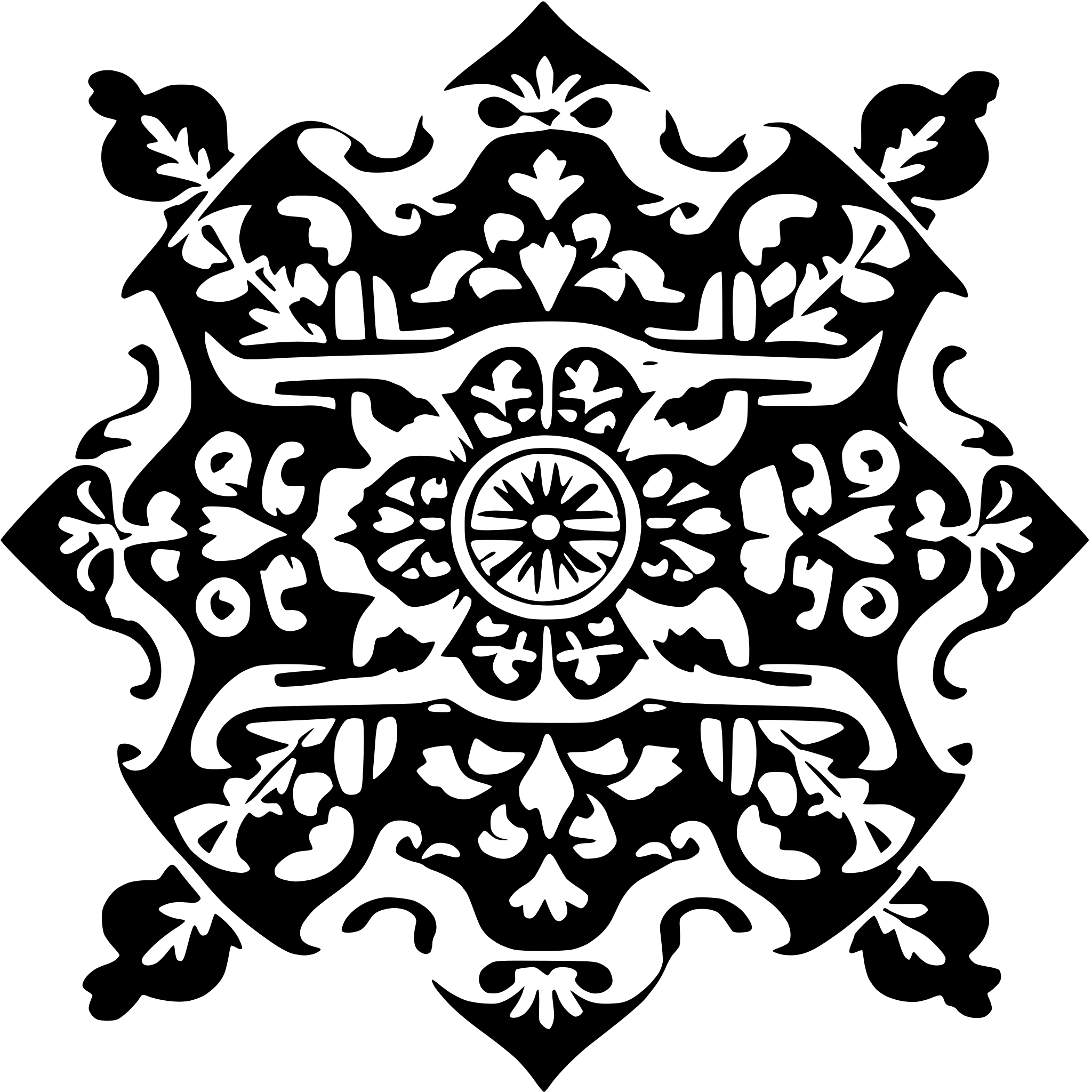 AI-generated SVG of 'symmetric talavera'